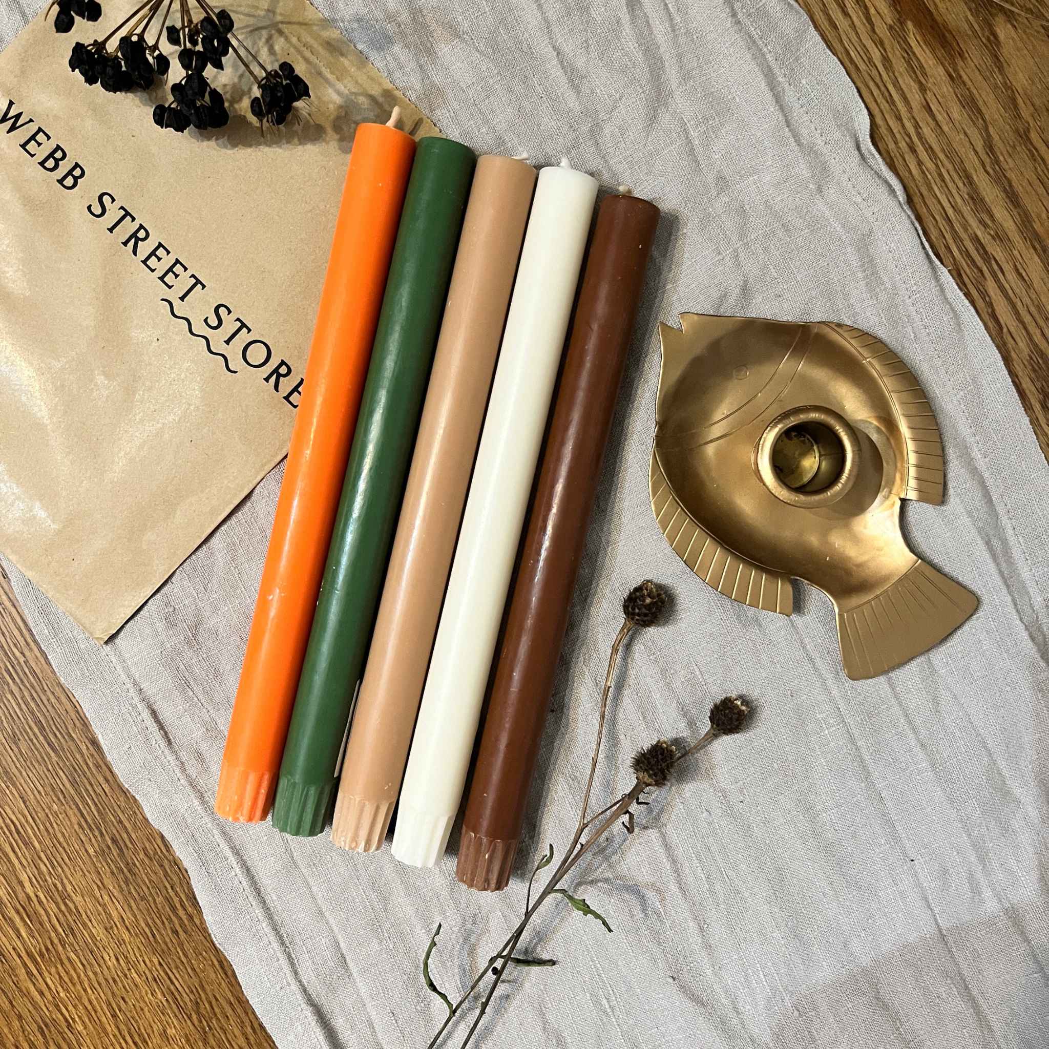 Autumn Provisions | Eco Dinner Candles (Set of 5)