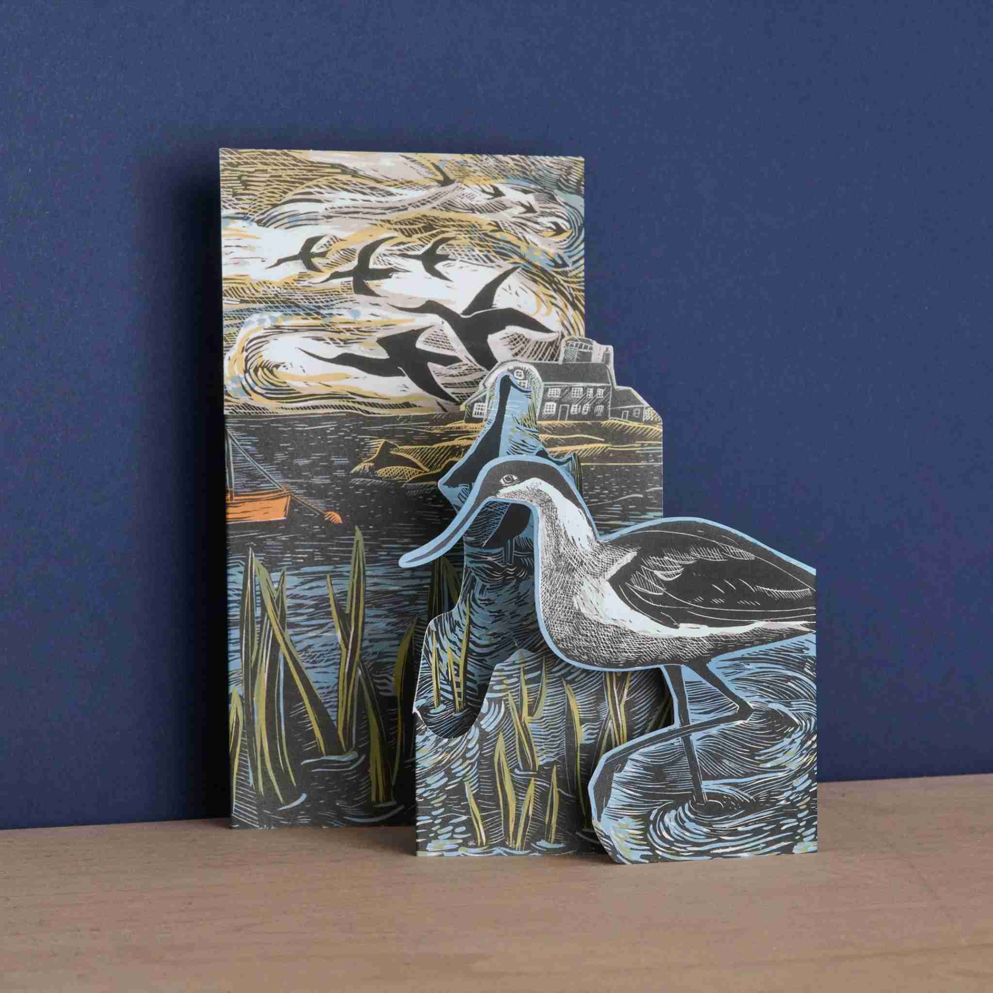 Avocets at Blakeney | Die-Cut Card