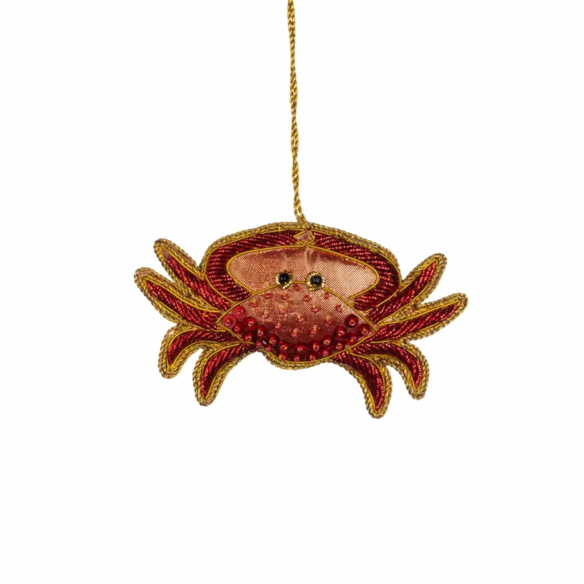 Beaded Red Crab Hanging Decoration