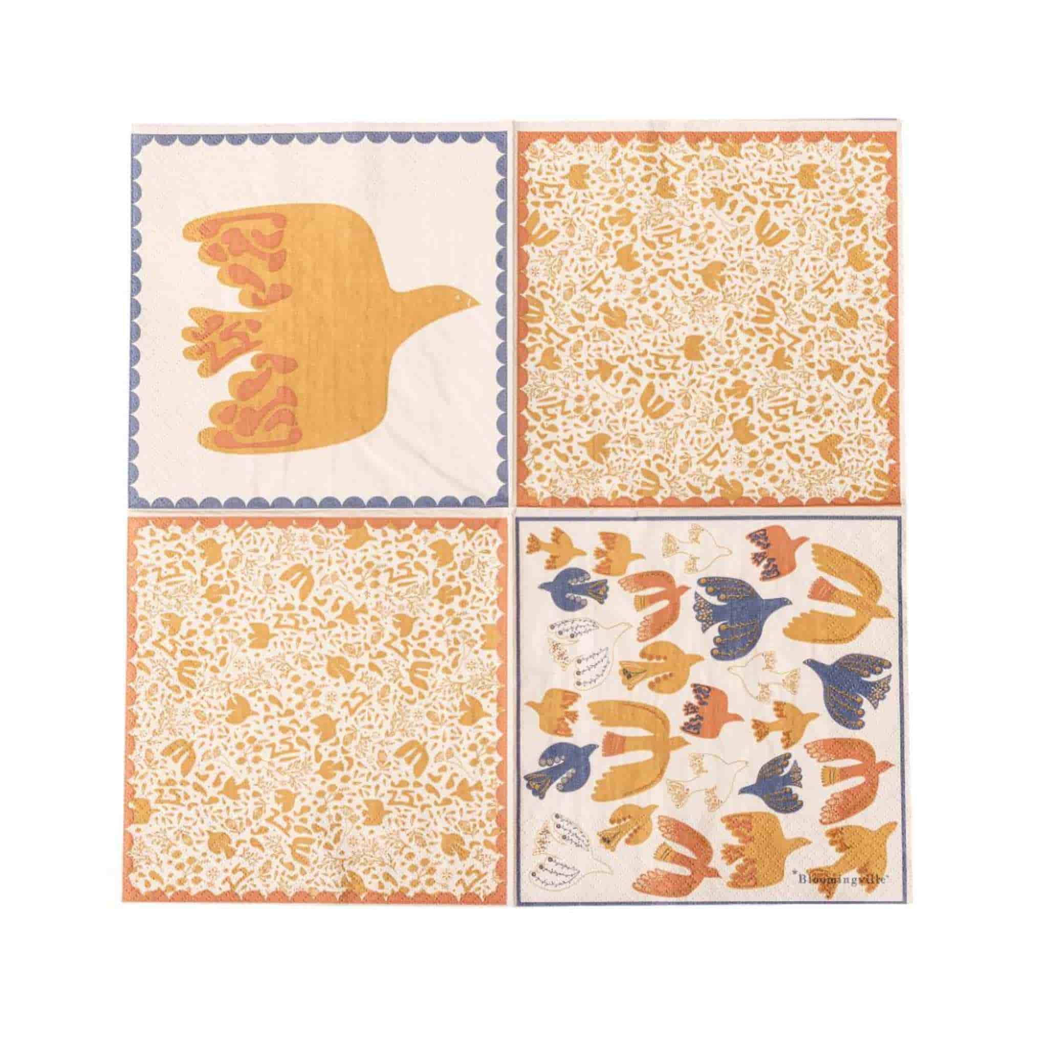Bird Graphic Napkins | Pack of 20