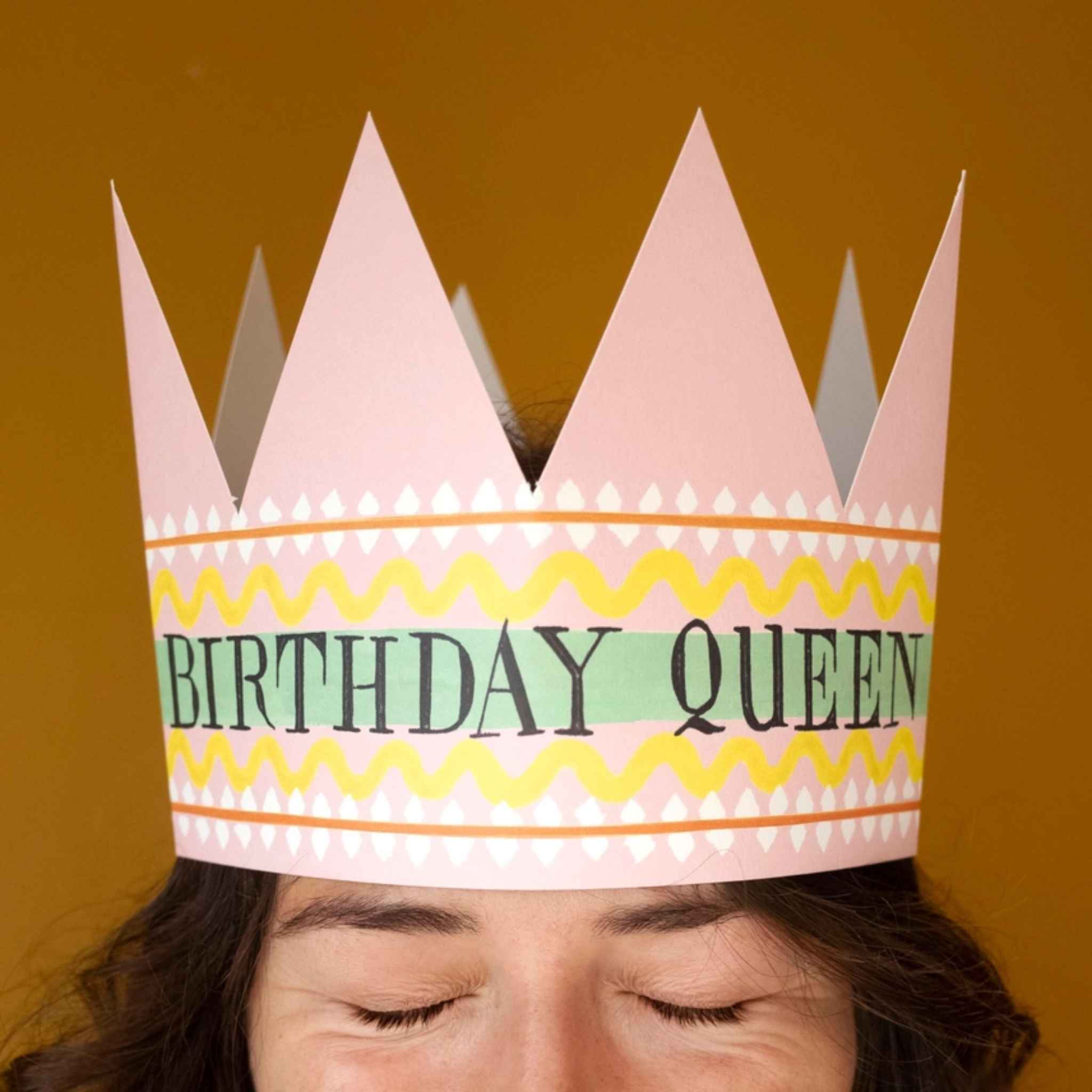 Birthday Queen Party Hat / Card