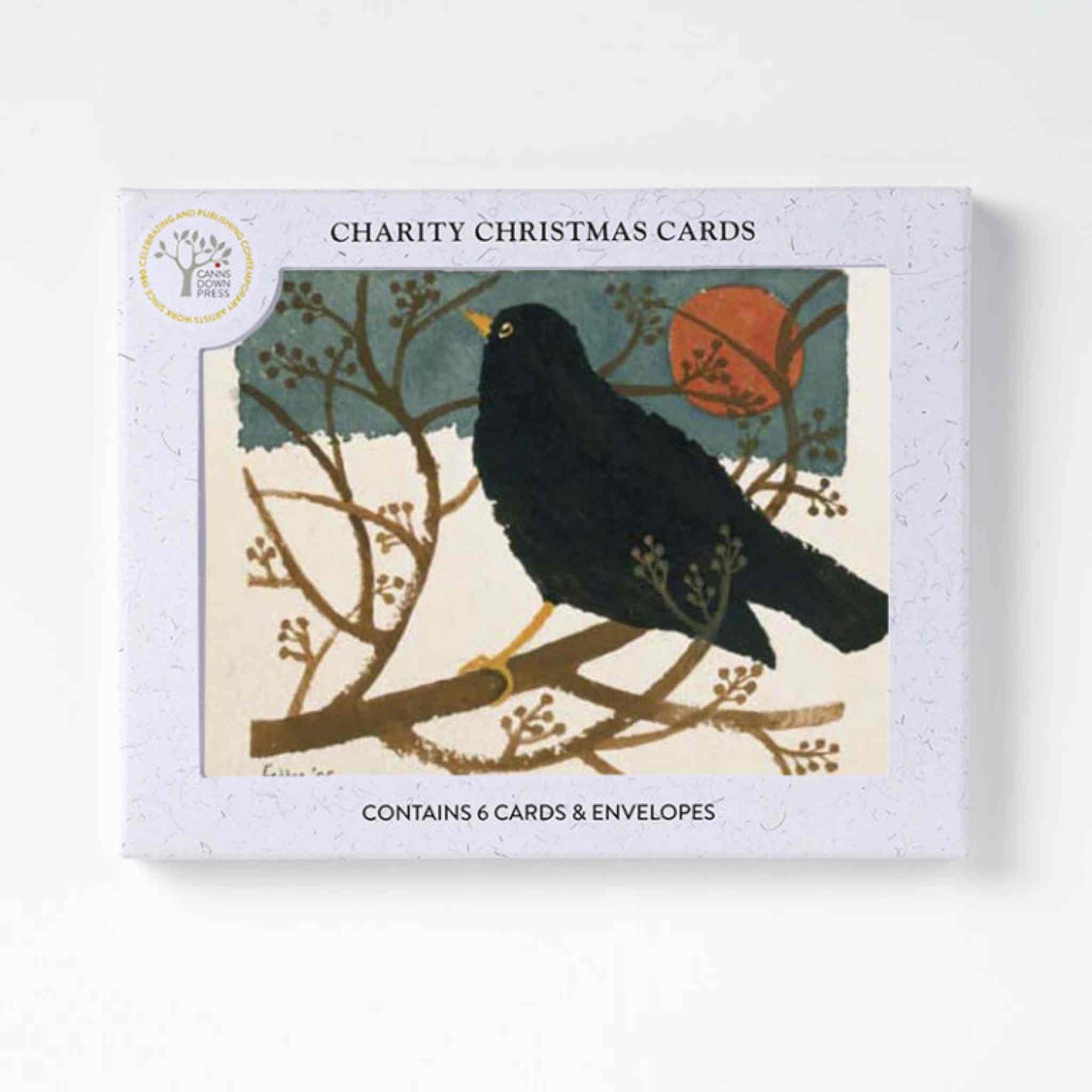 Blackbird in the Snow Charity Card | Pack of 6