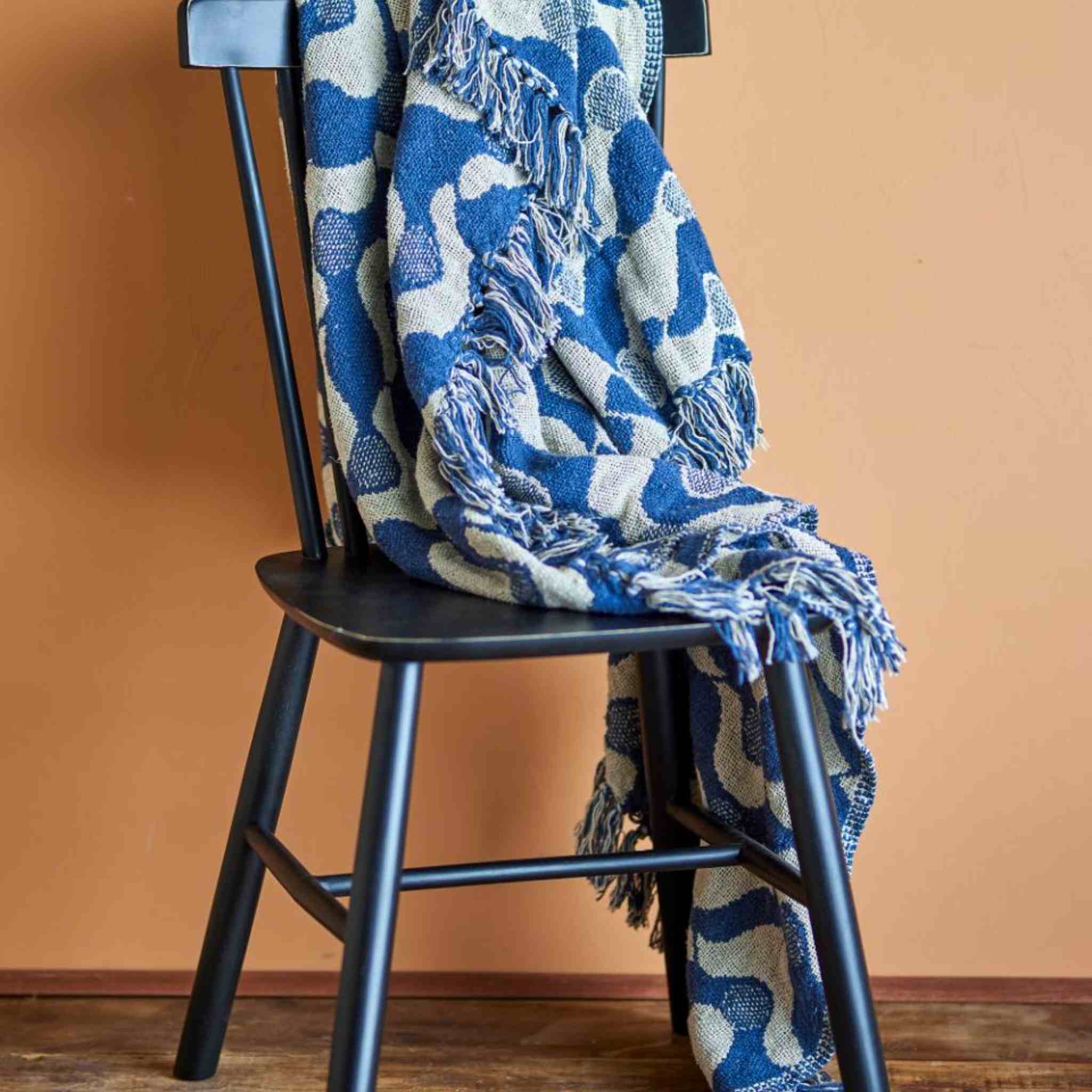 Blue Pattern, Recycled Cotton Throw