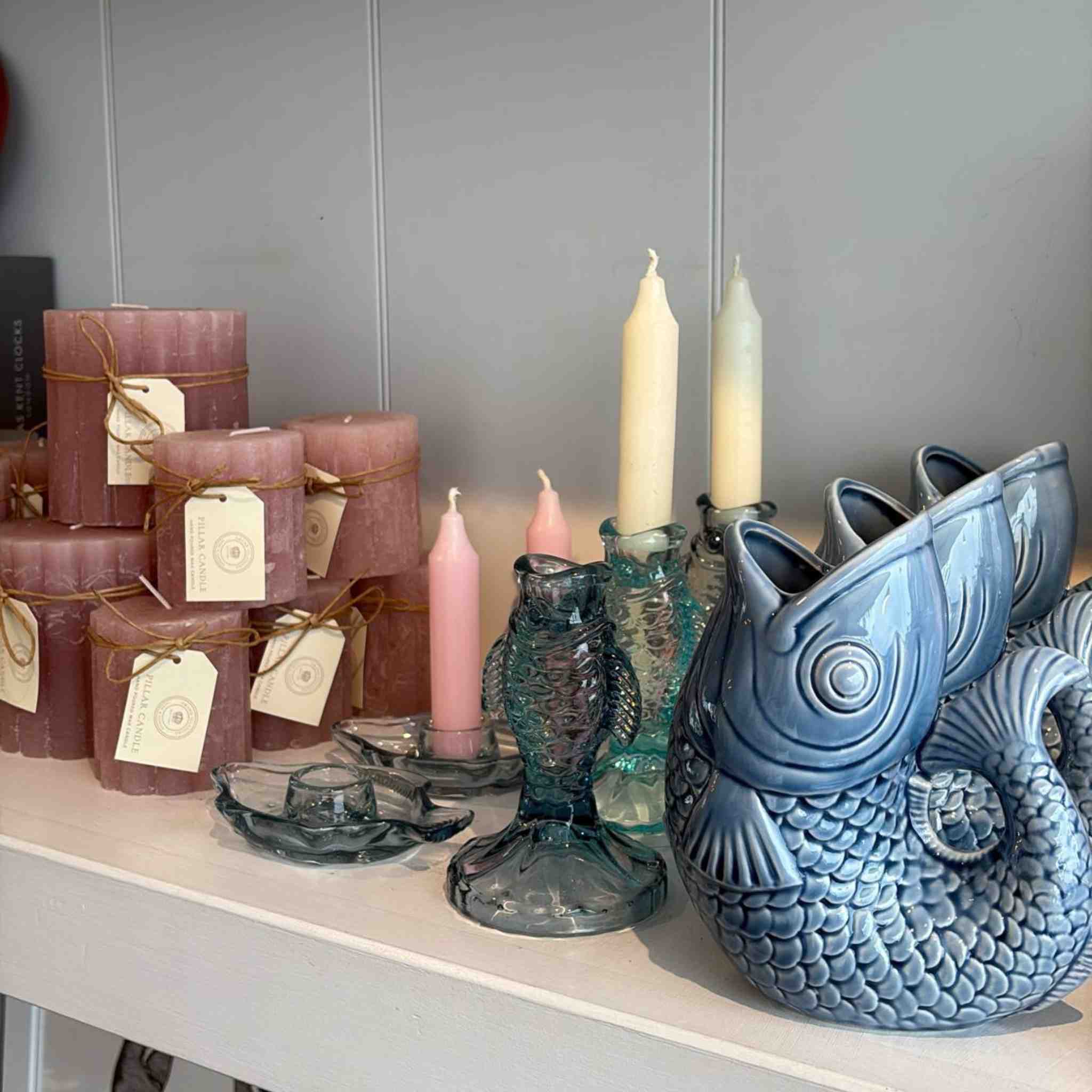 Blue Porcelain Fish Vase