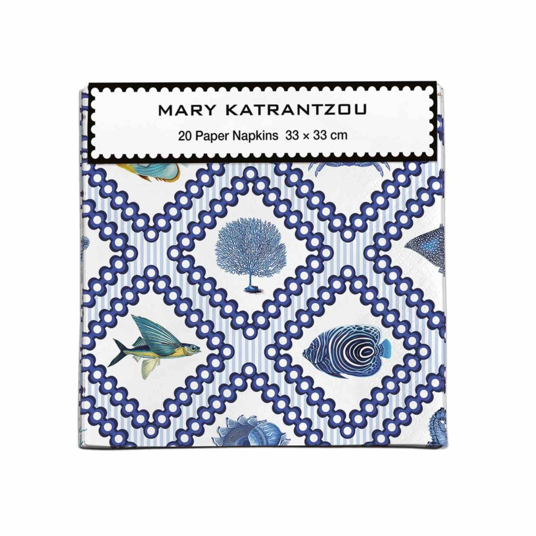 Blue Sea Grid Paper Napkins