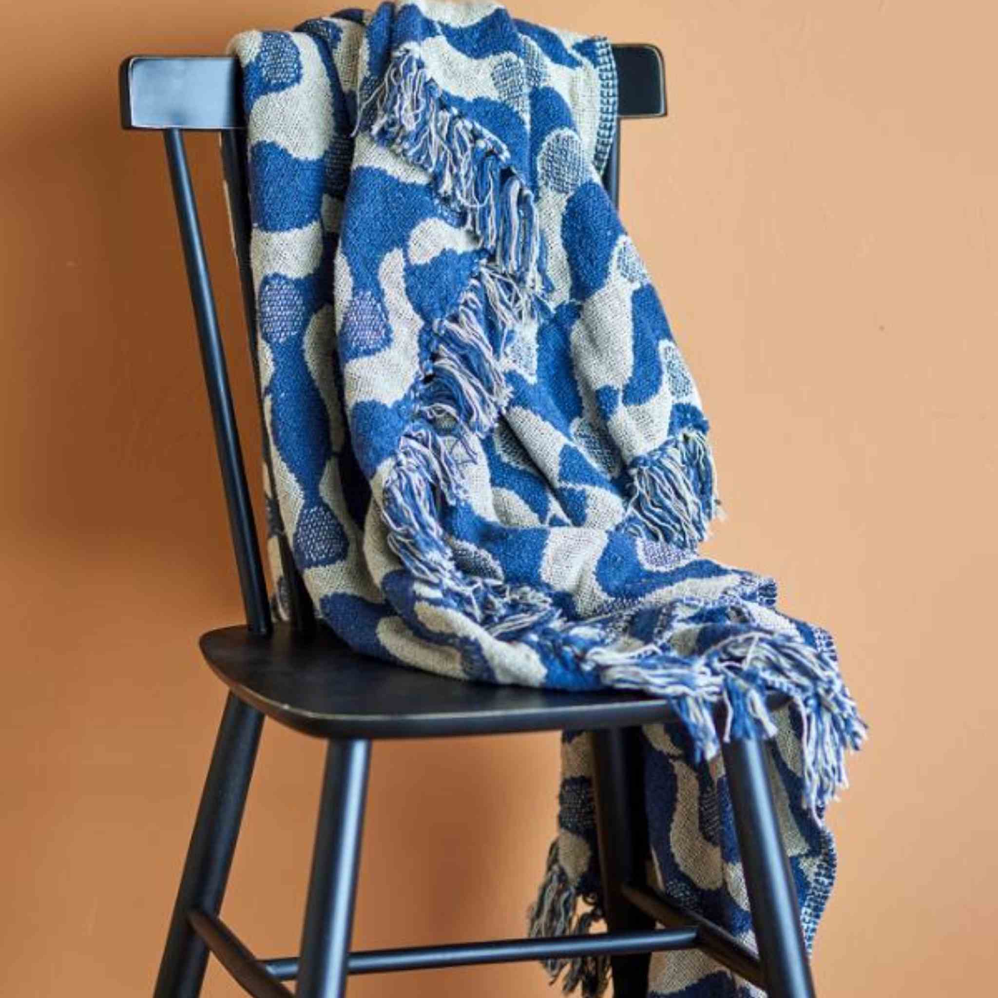 Blue Waves Recyced Cotton Throw