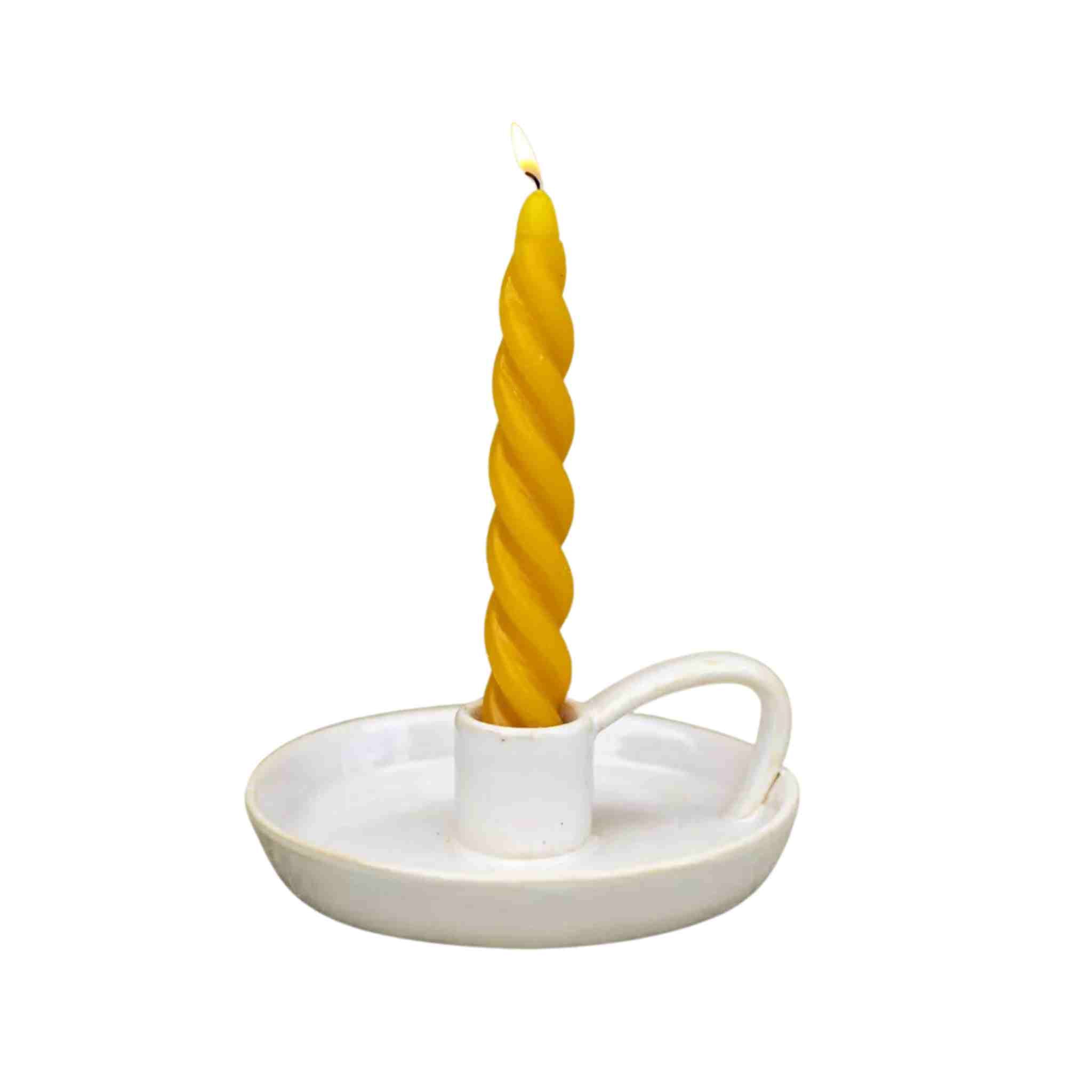 Ceramic Chamberstick Candle Holder 