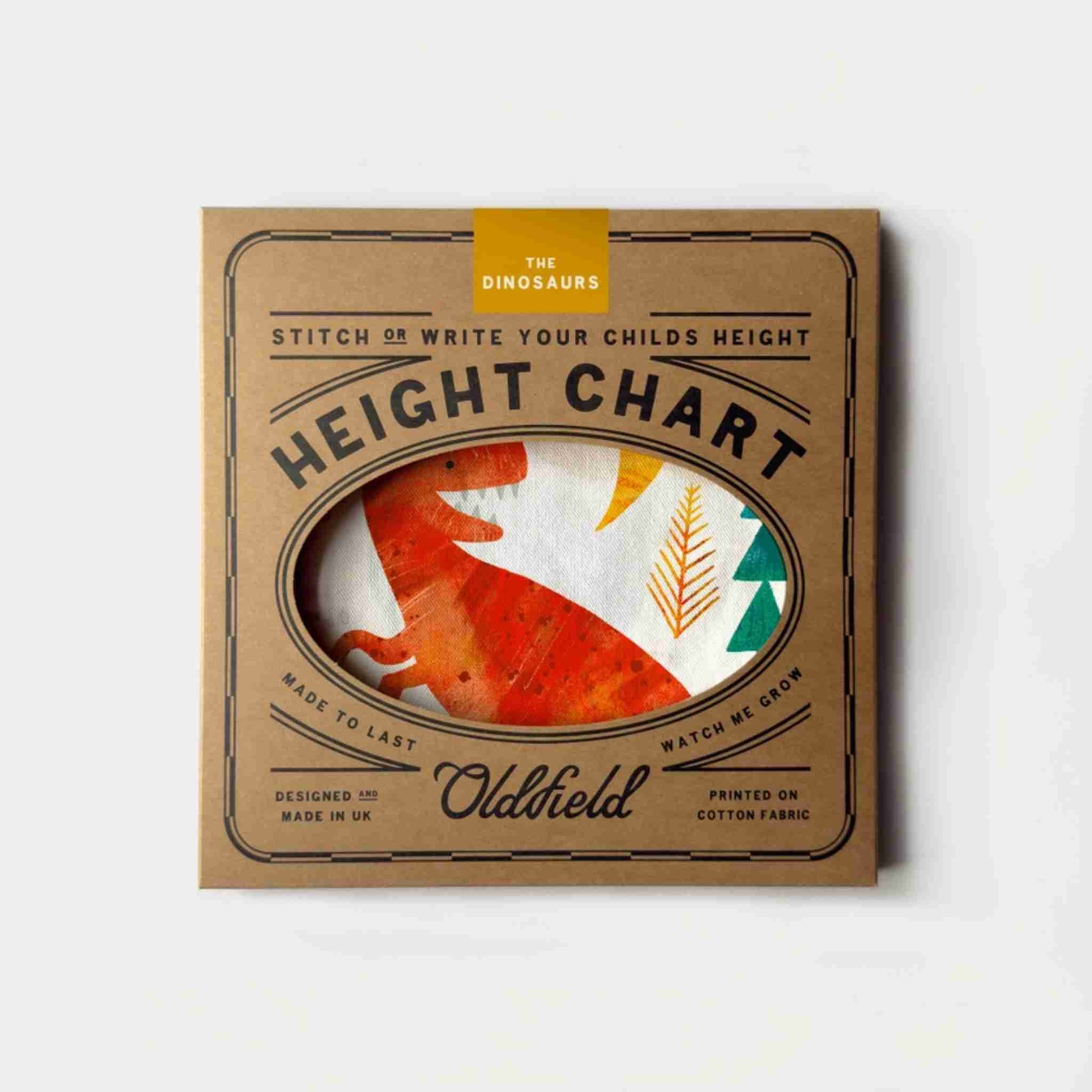 Children's Fabric Height Chart | Dinosaur