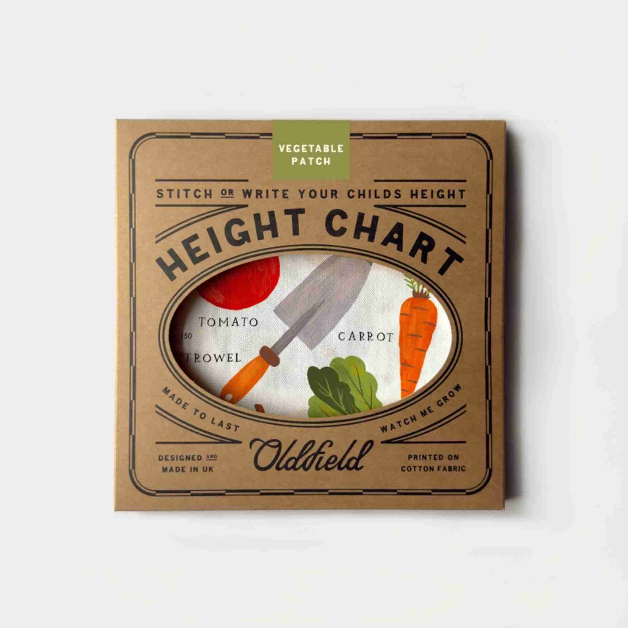 Children's Fabric Height Chart | Vegetable Patch