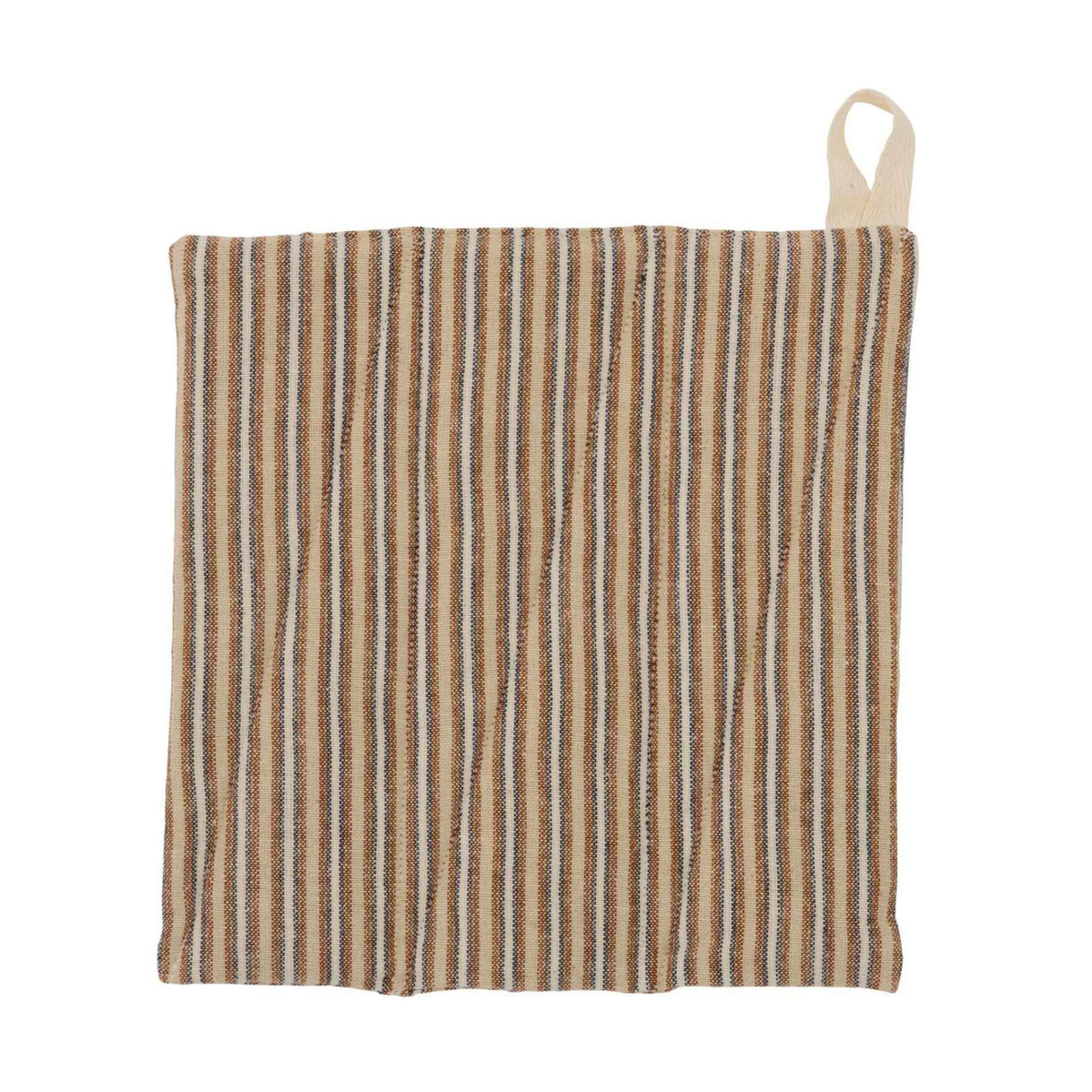 Cotton Padded Pot holder | Natural Stripes 