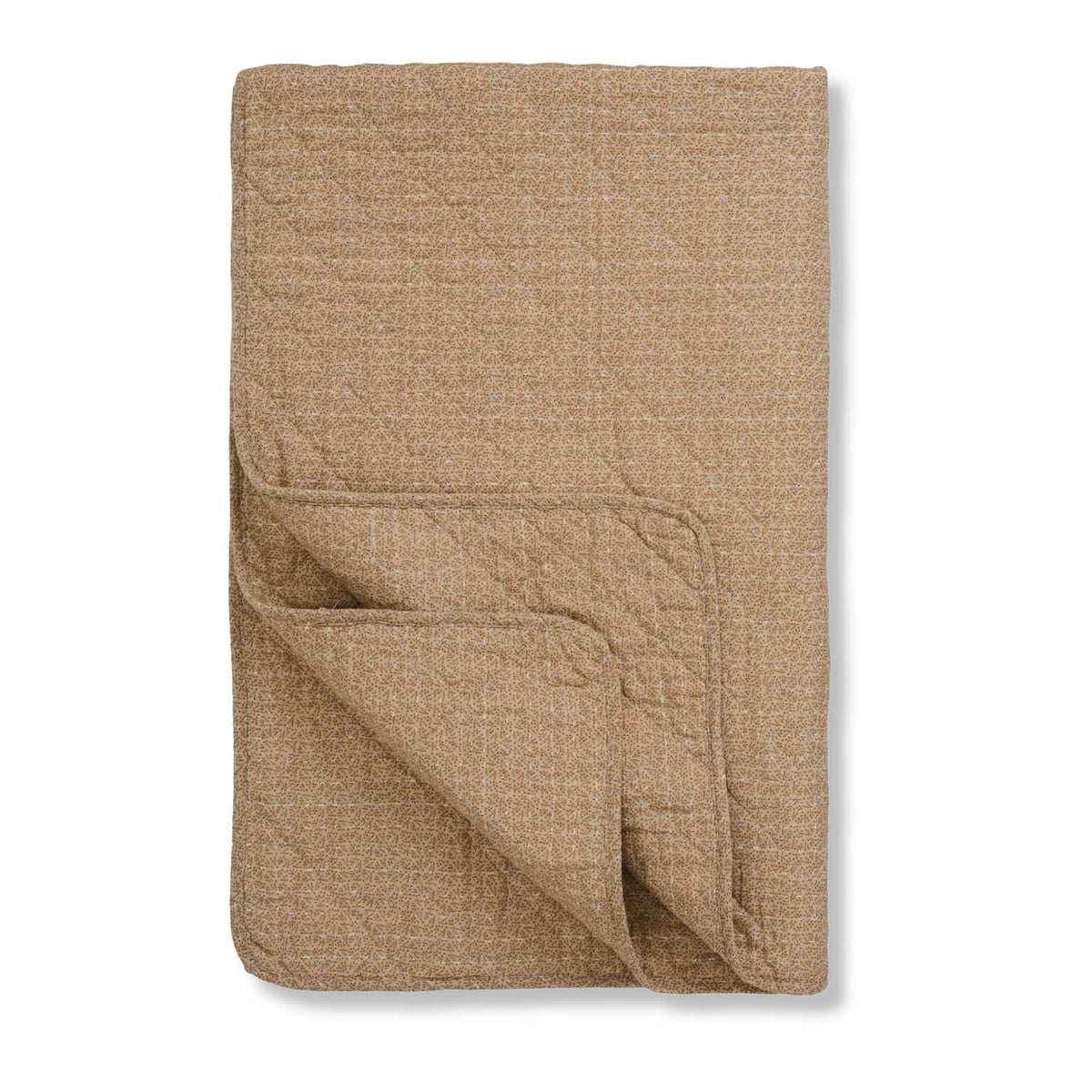 Cotton Quilt | Beige & Brown Flowers