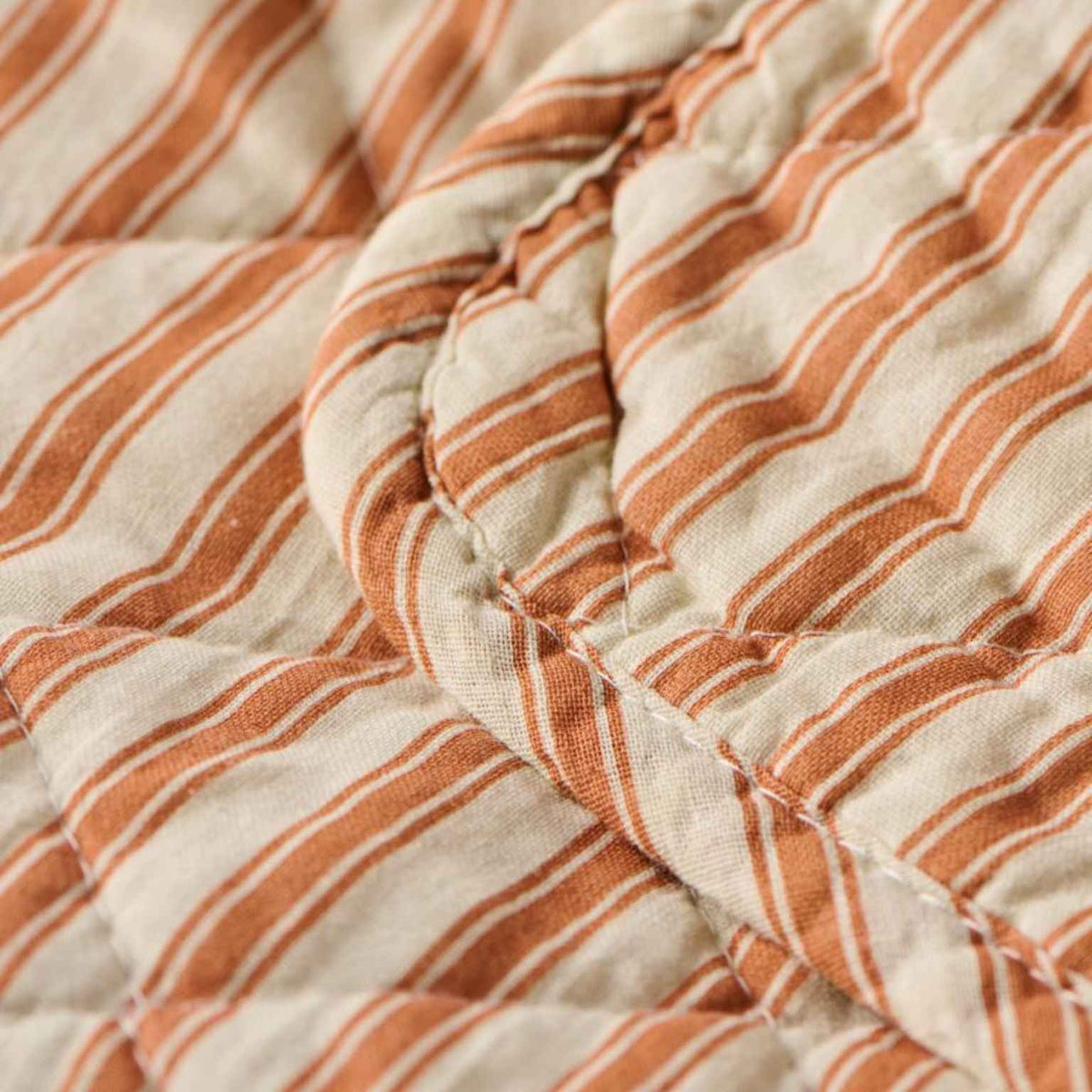 Cotton Quilt | Sand & Sienna Stripes