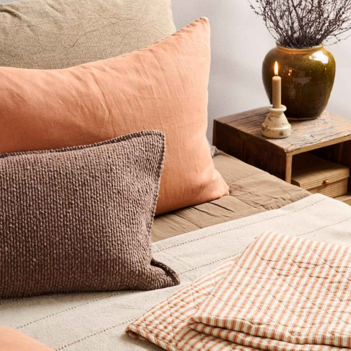 Cotton Quilt | Sand & Sienna Stripes