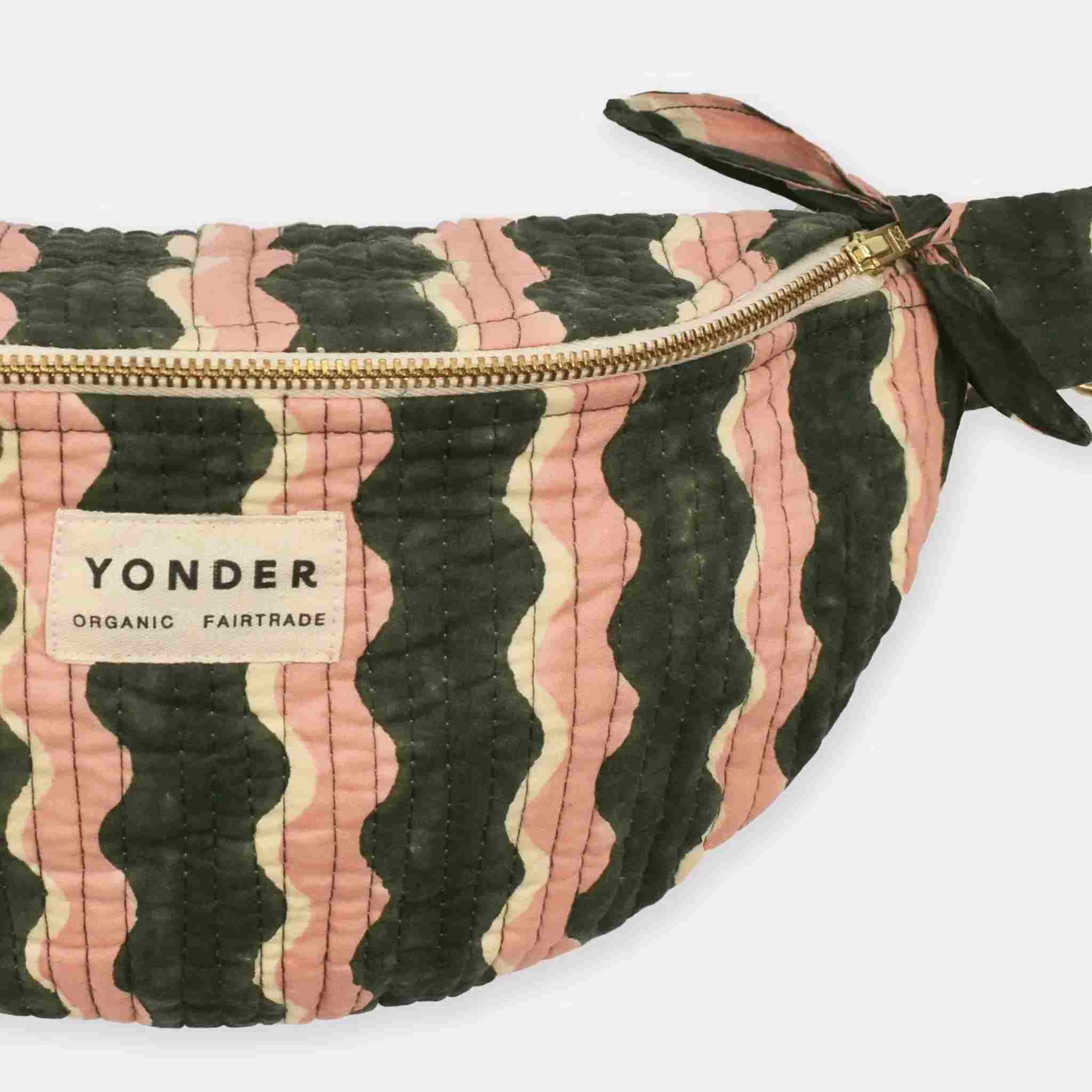 Cotton Quilted Bumbag | Whirly Fern