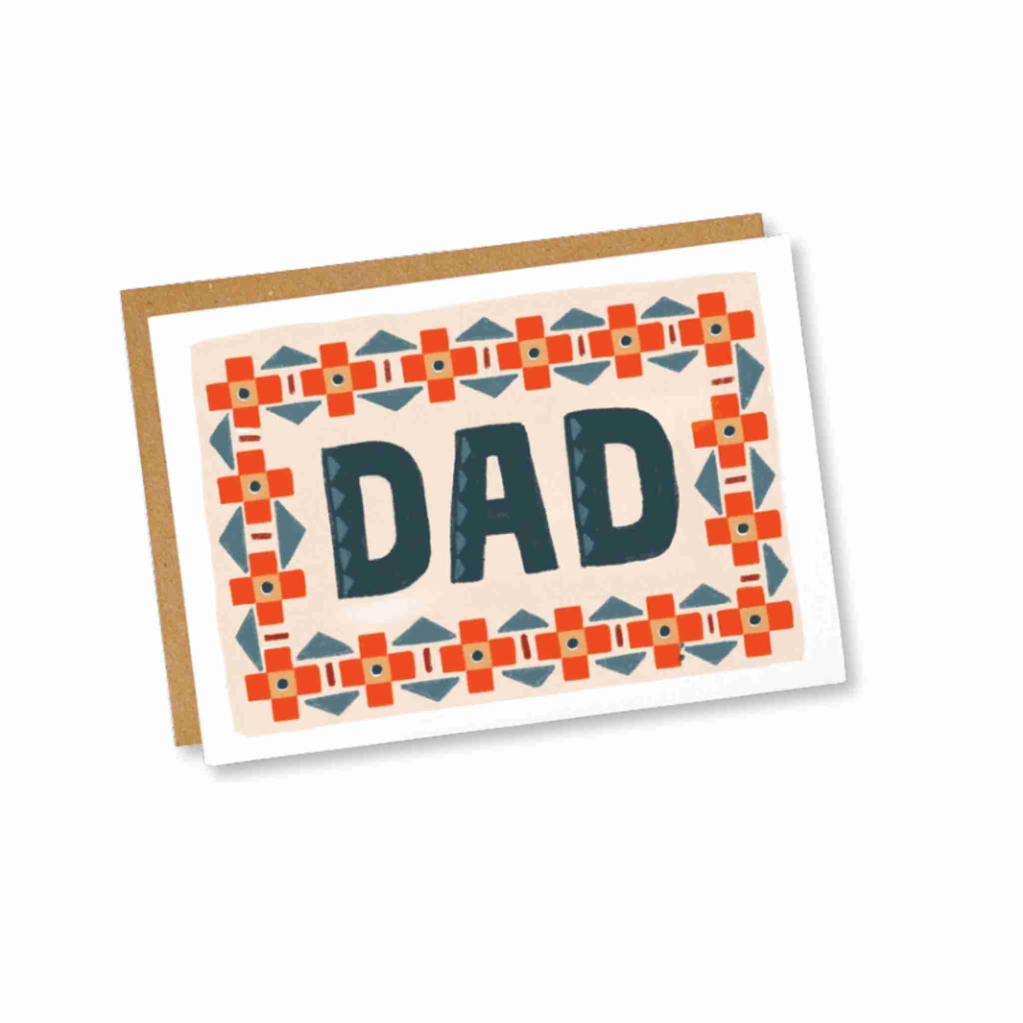 Dad Folk Border Father's Day Card