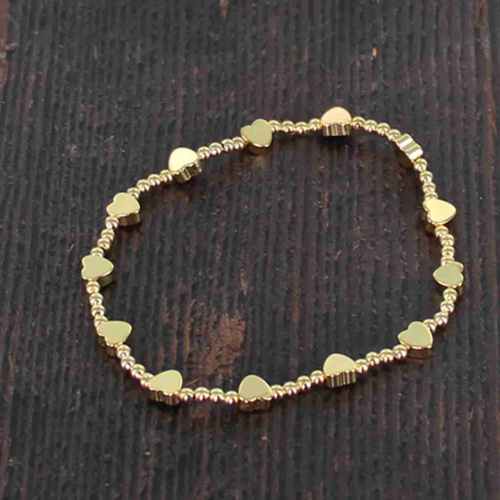 Elasticated Heart Bracelet