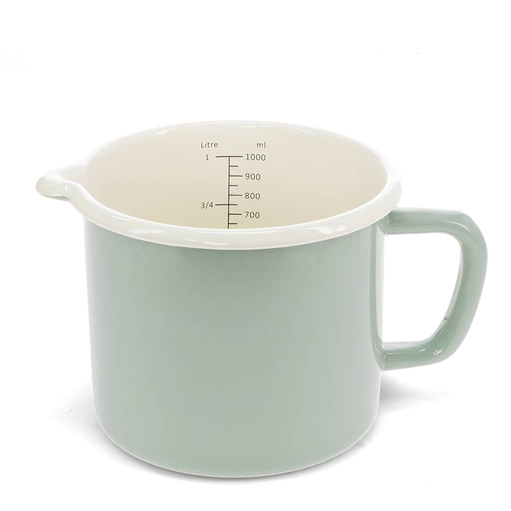 Enamel Measuring Jug 1L | Pistachio Green