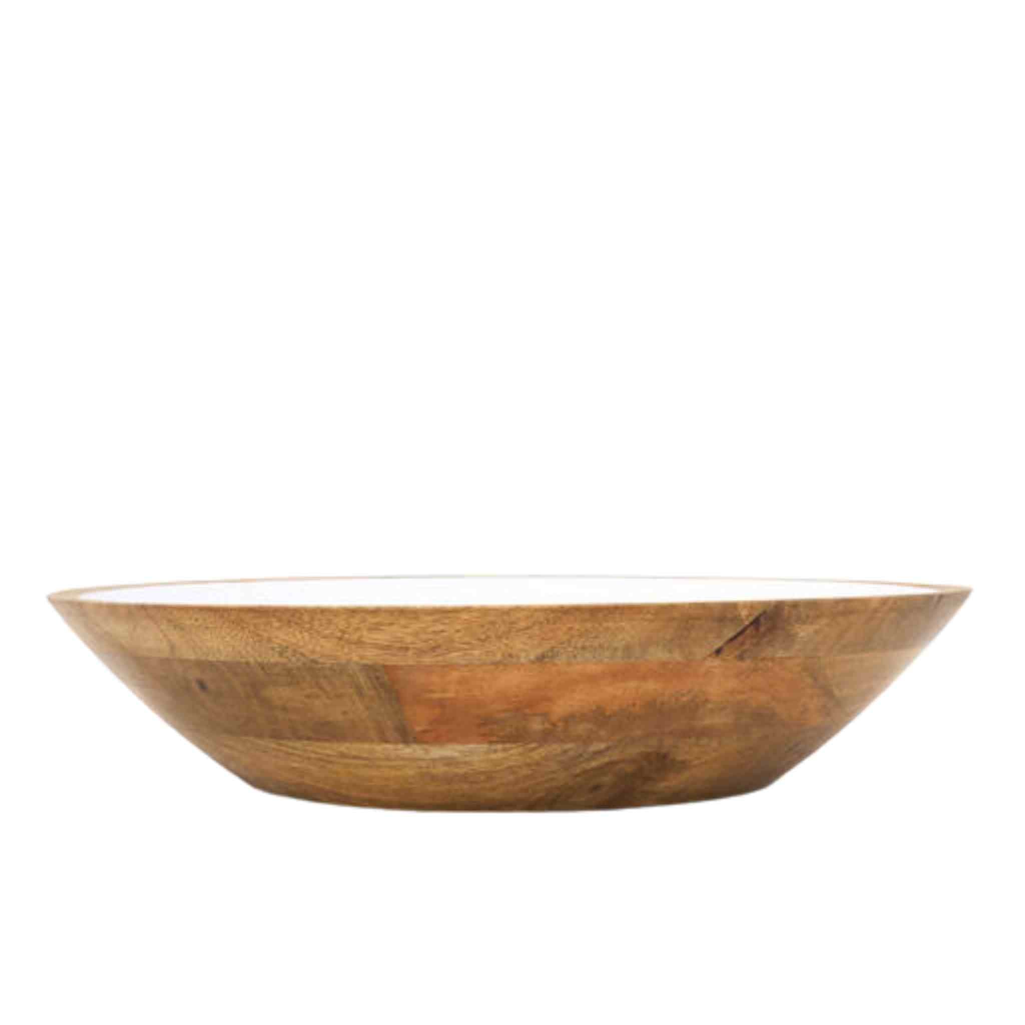 Enamelled Wooden Bowl | Fish Motif [35 x 7cm]