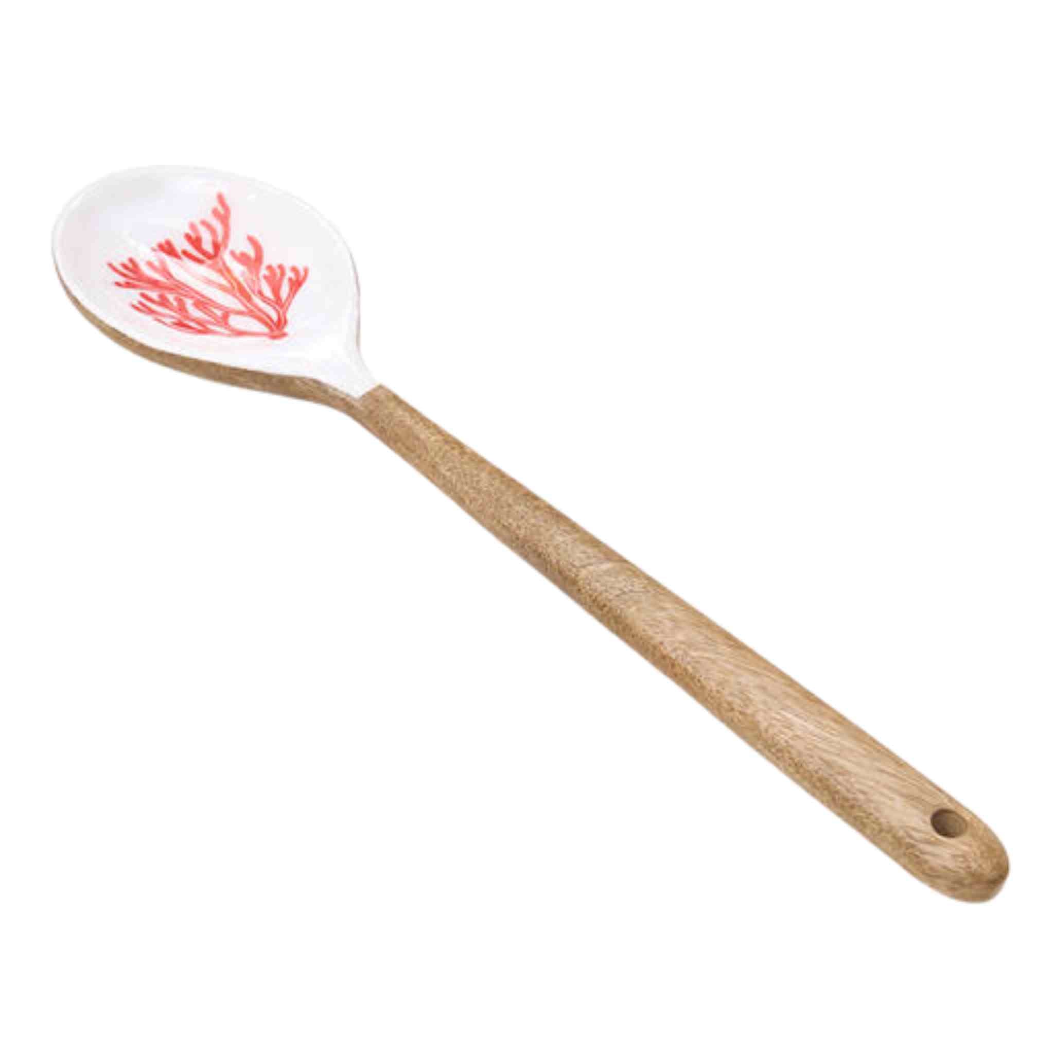 Spatula with coral design on a white background