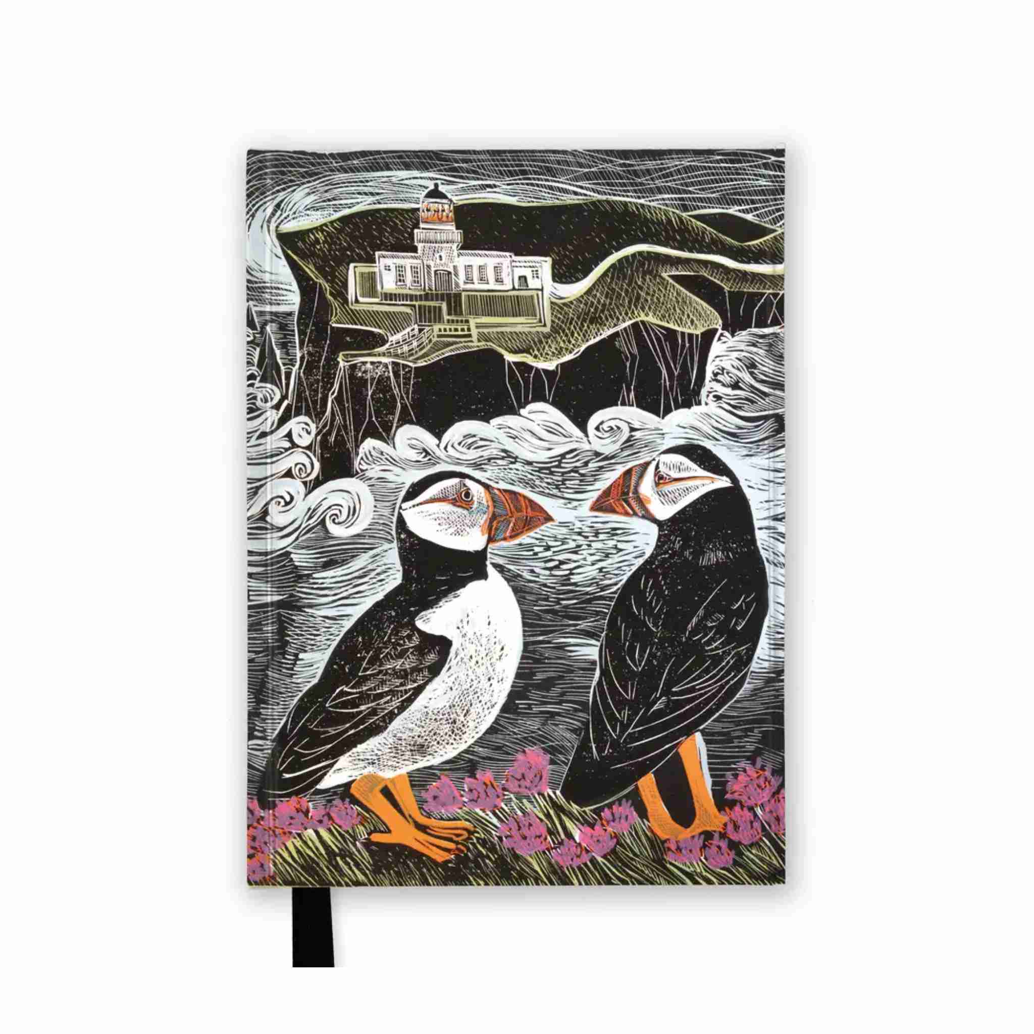 Fair Isle Puffins | A5 Foiled Ruled Pocket Journal
