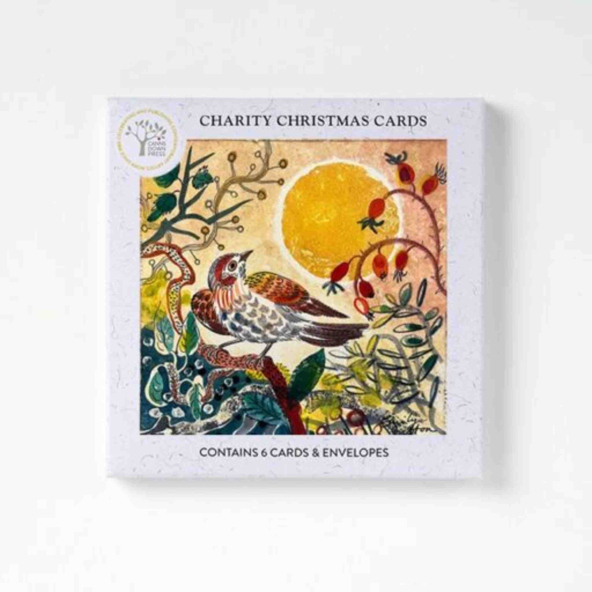 Finch and Berries Christmas Card | Pack of 6