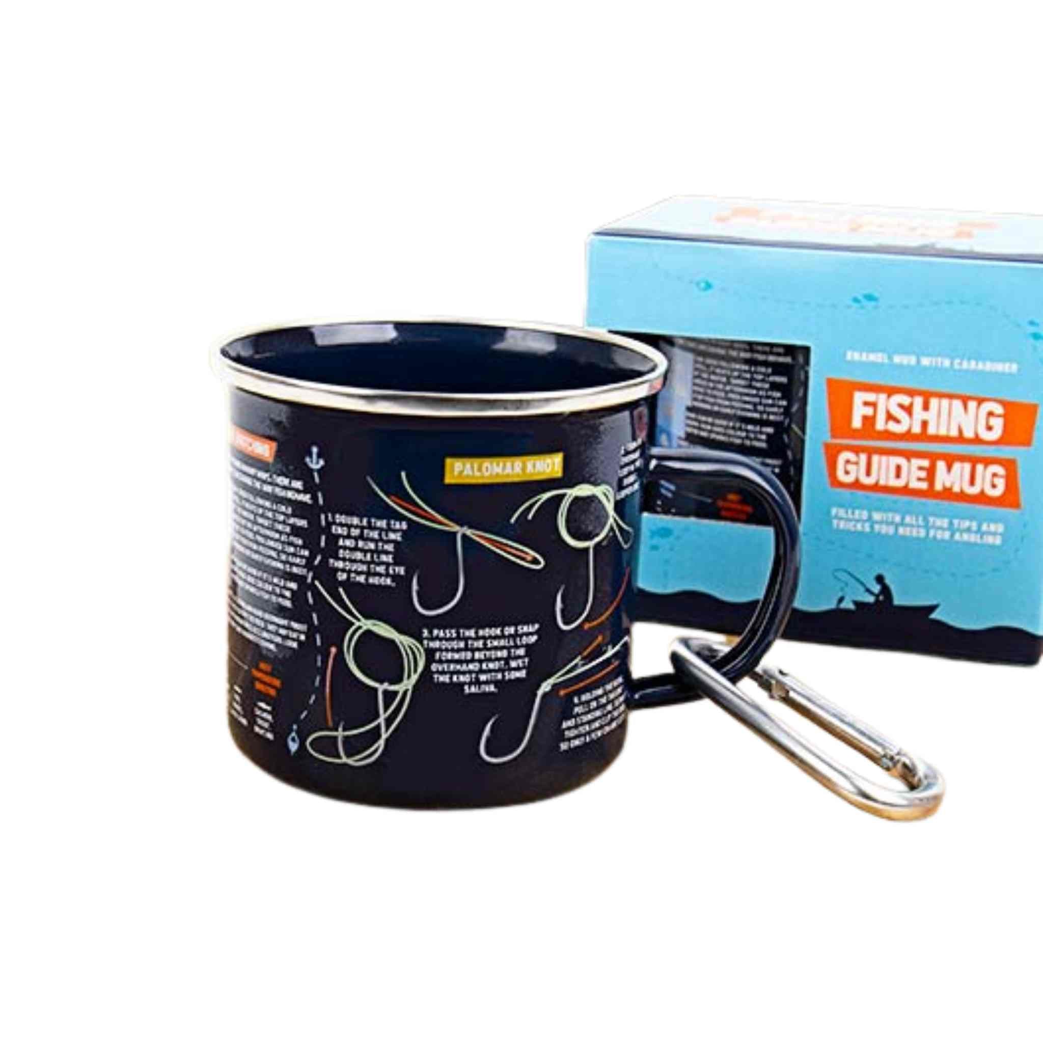 a fishing guide mug in box