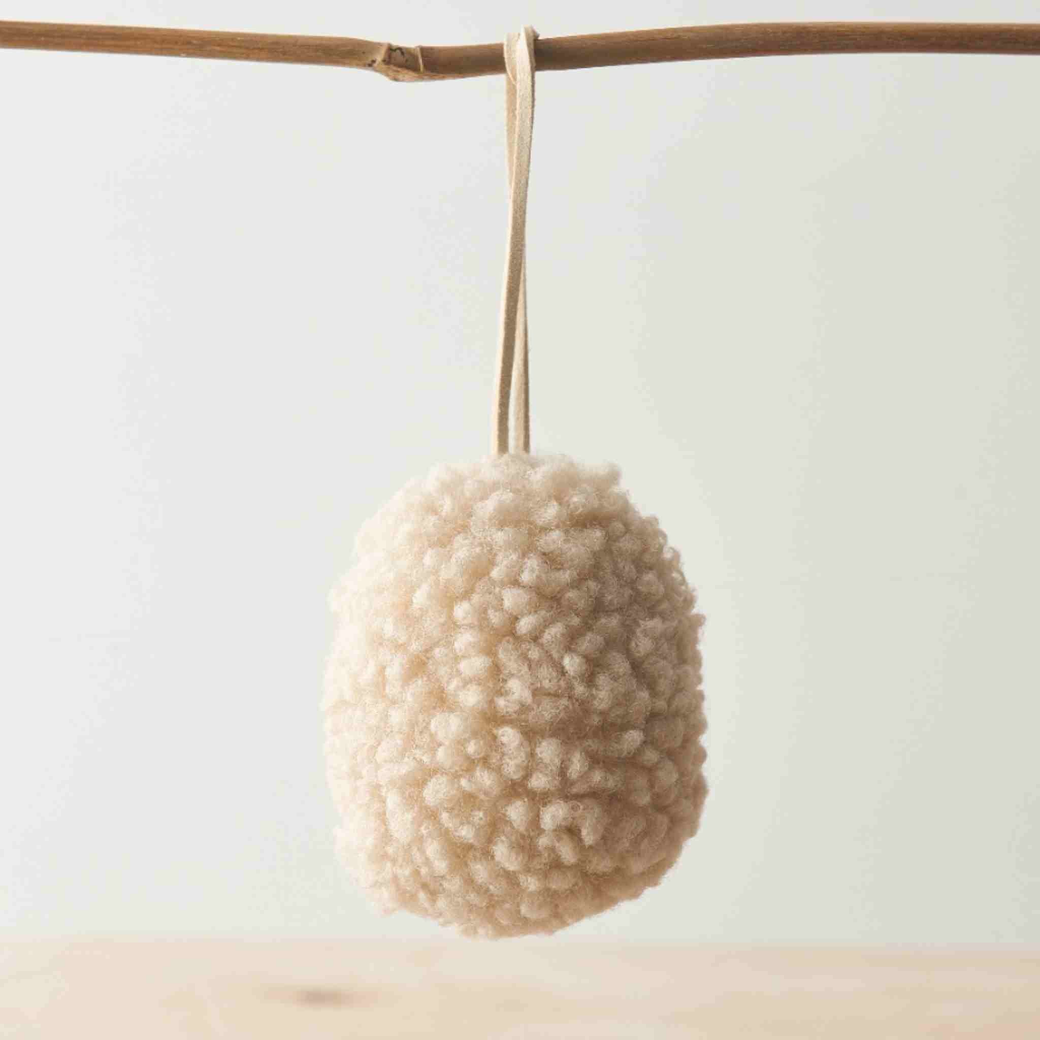 Sherpa Easter Egg Hanging Decoration