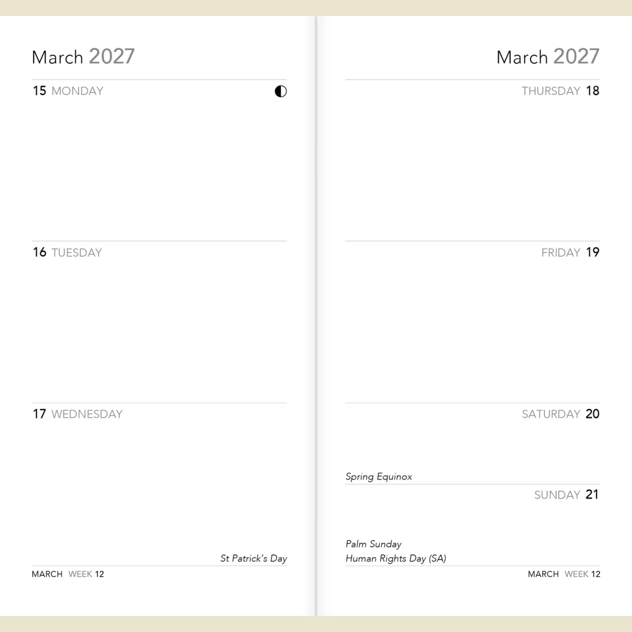 Garden Bees 2027 Slimline Pocket Diary
