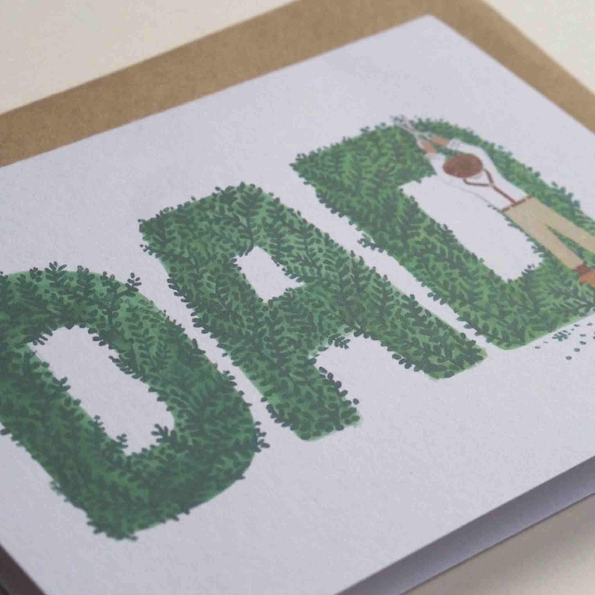 Gardener Topiary Dad Card