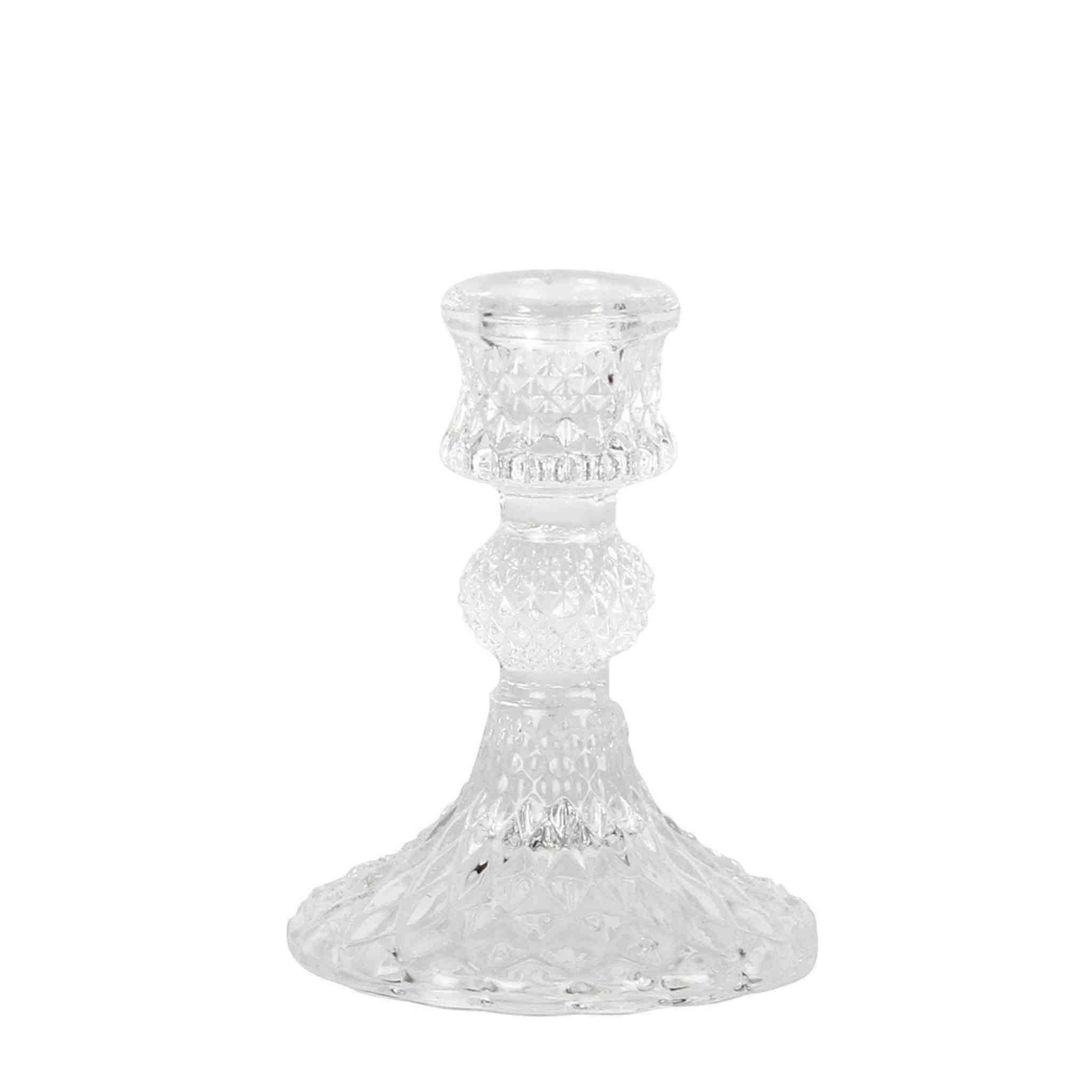 Clear Glass Candlestick