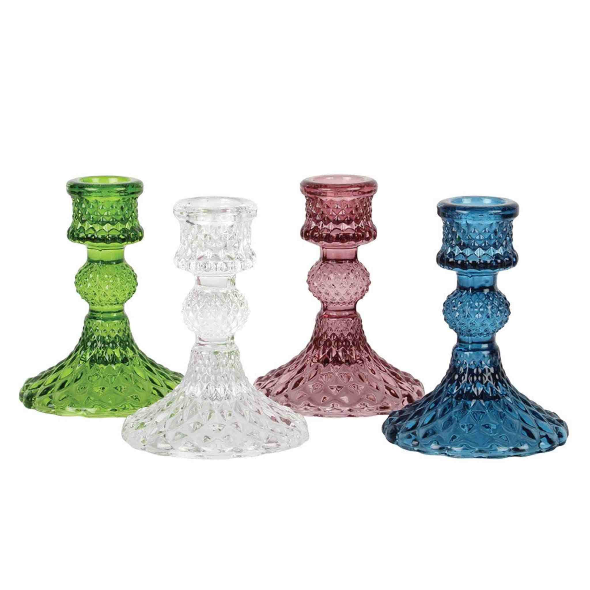 Clear Glass Candlestick