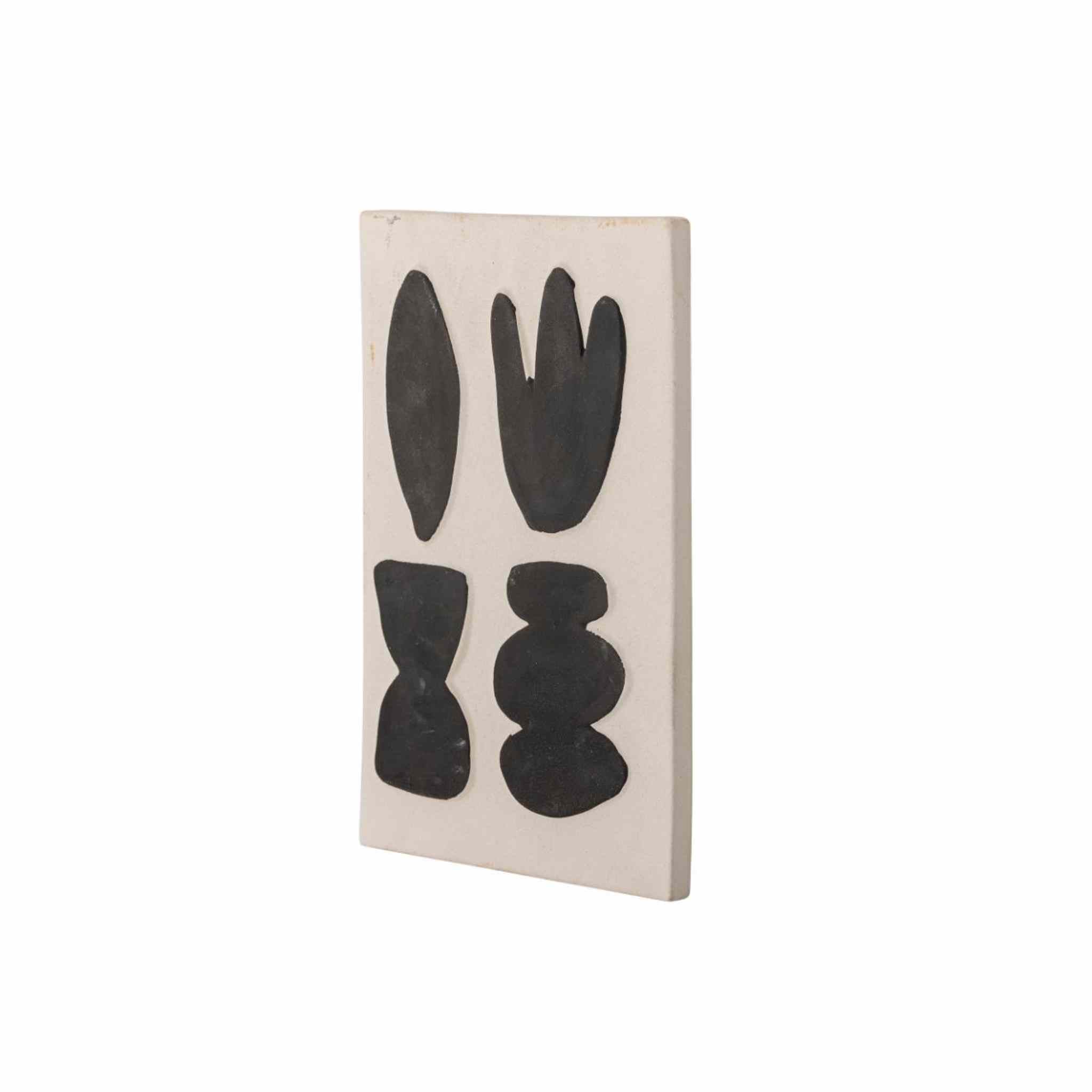 Graphic Stoneware Wall Decor