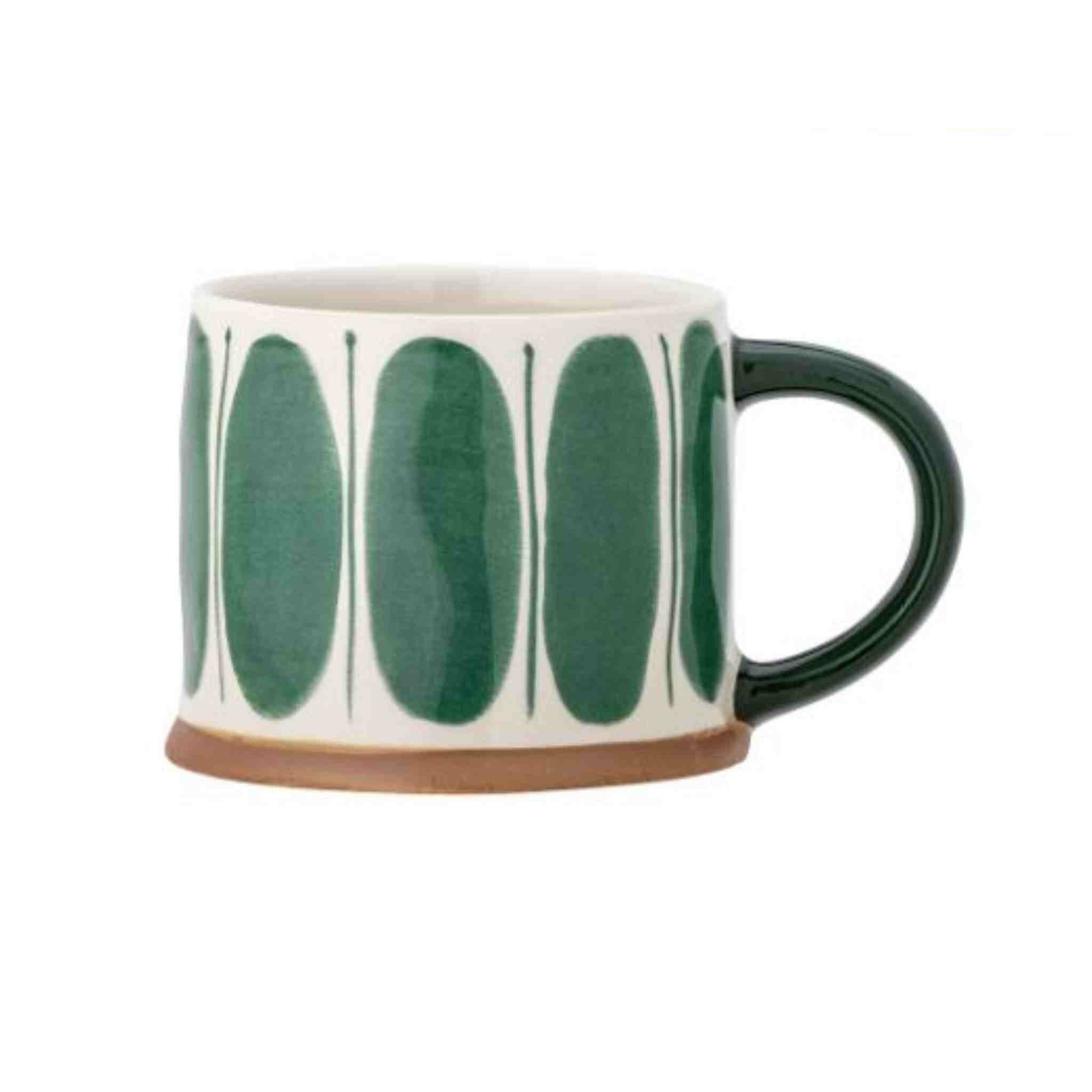 Linora Large Stoneware Mug | Green