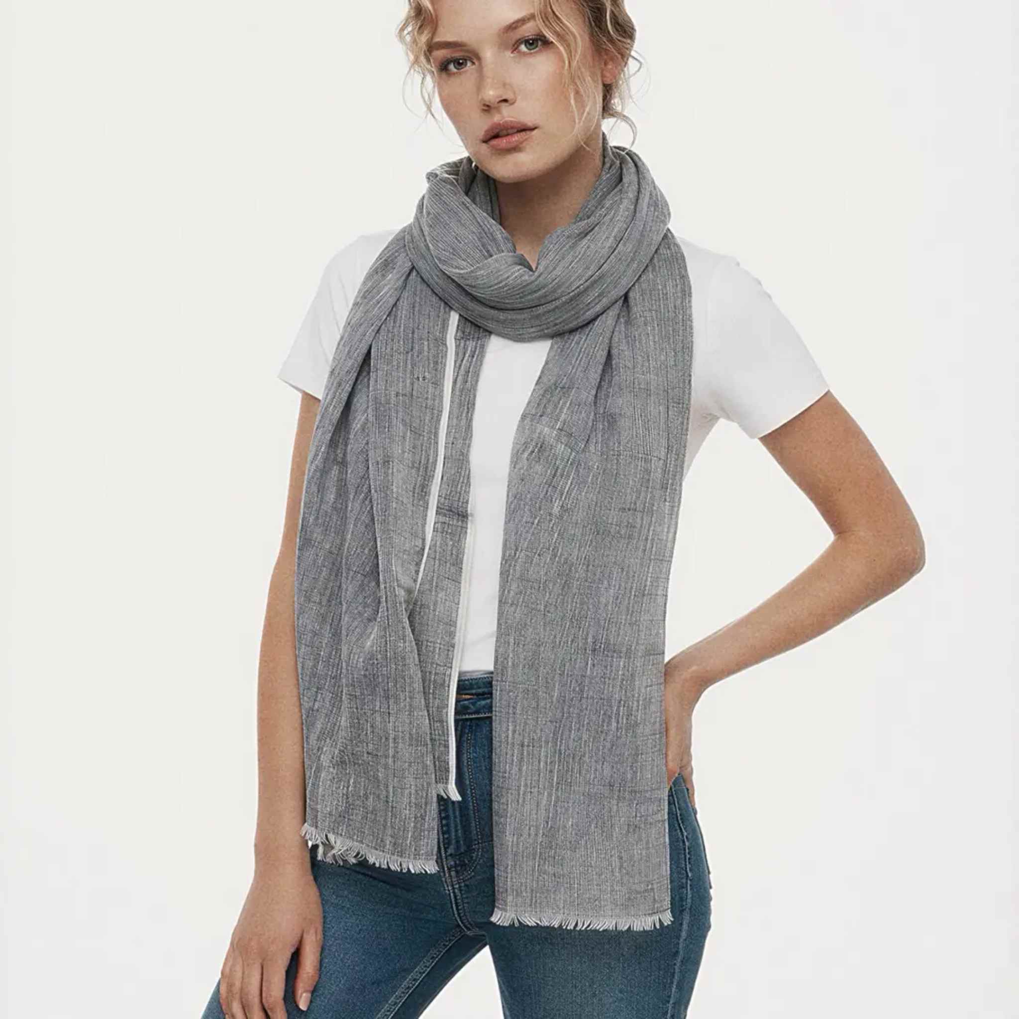 Hand Loomed Linen Scarf
