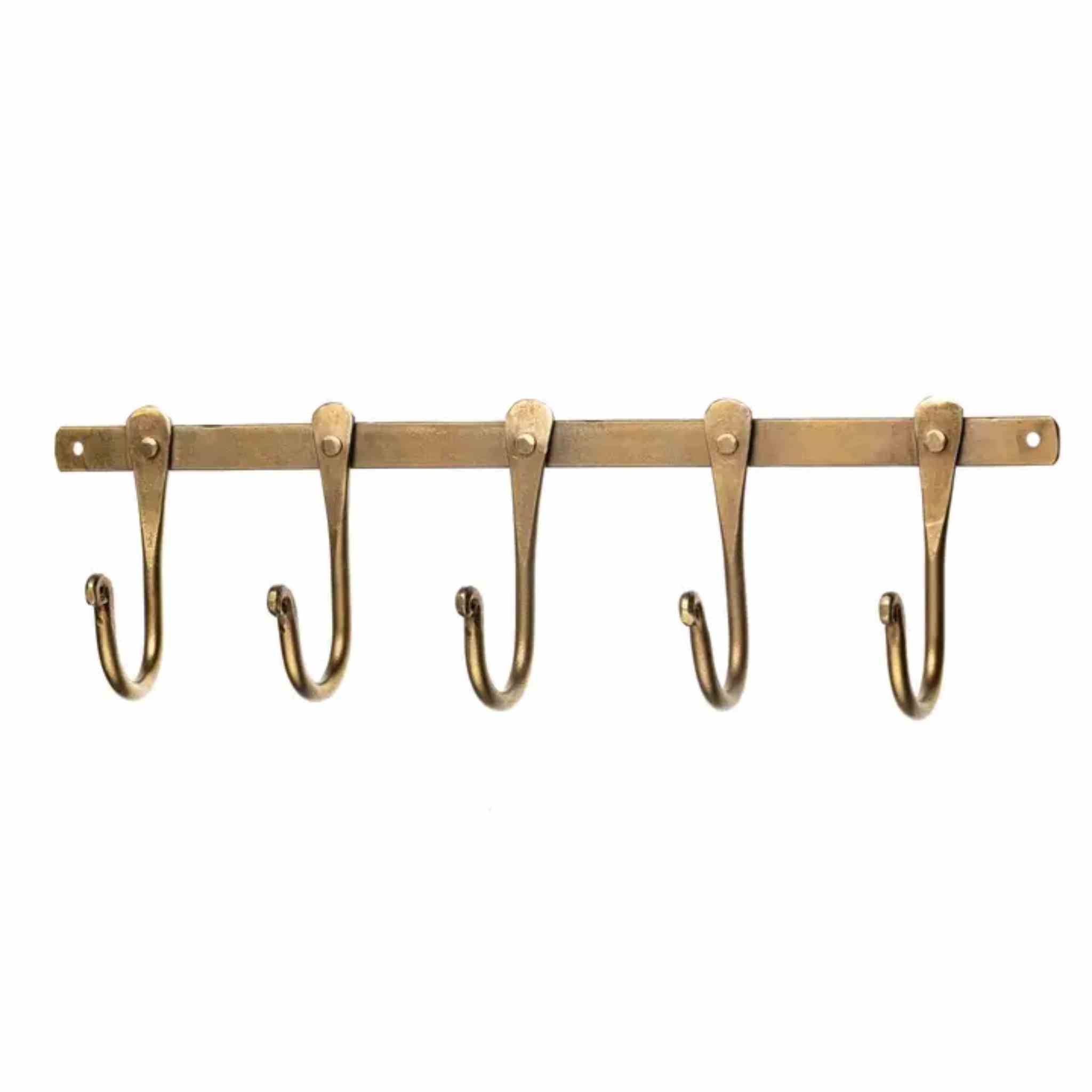 Iron/ Brass Five Hook Hanger