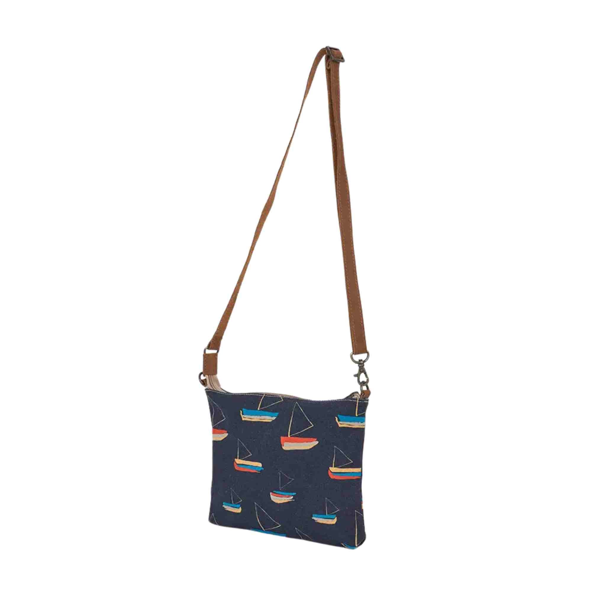 Little Boats Cotton and Leather Bag