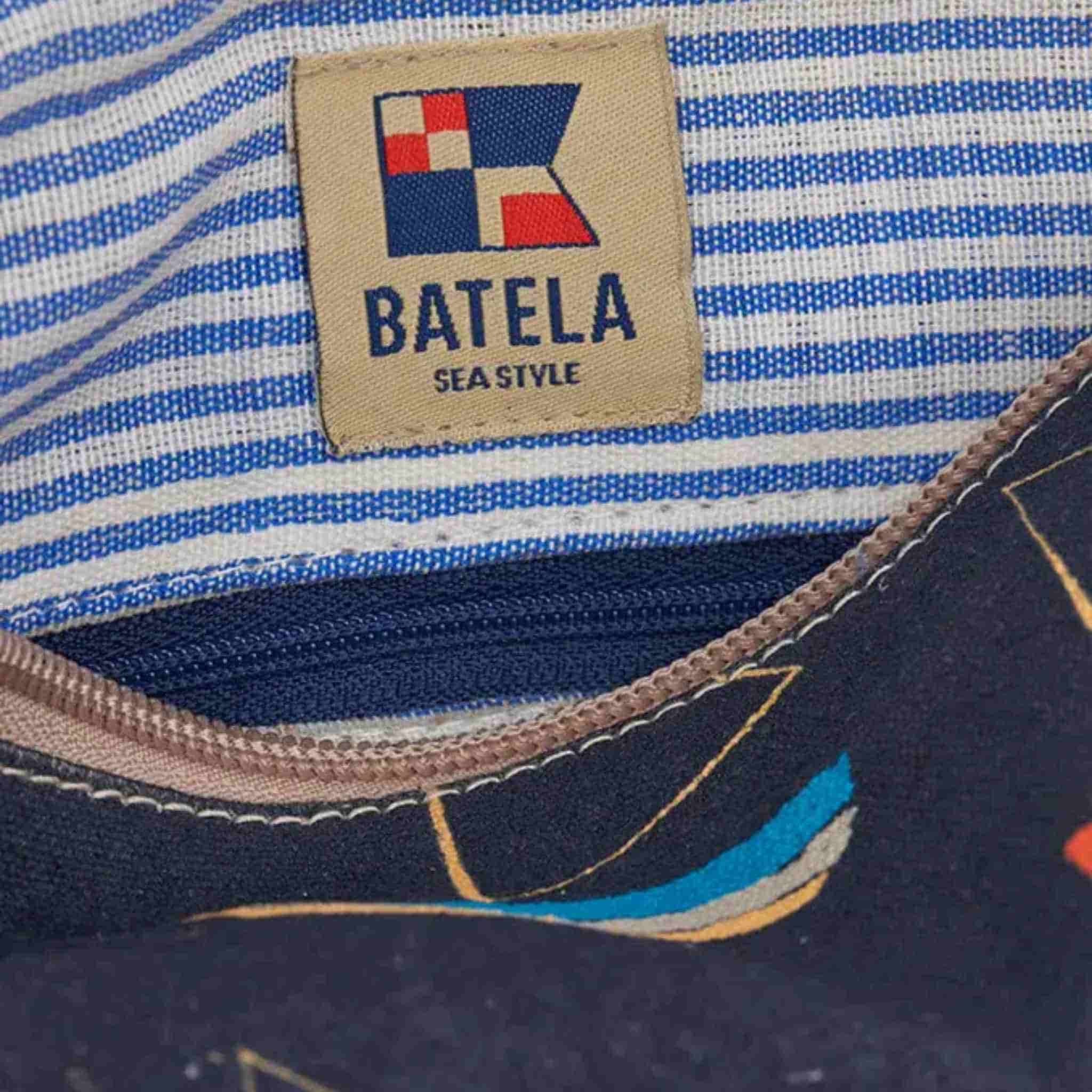 Little Boats Cotton and Leather Bag