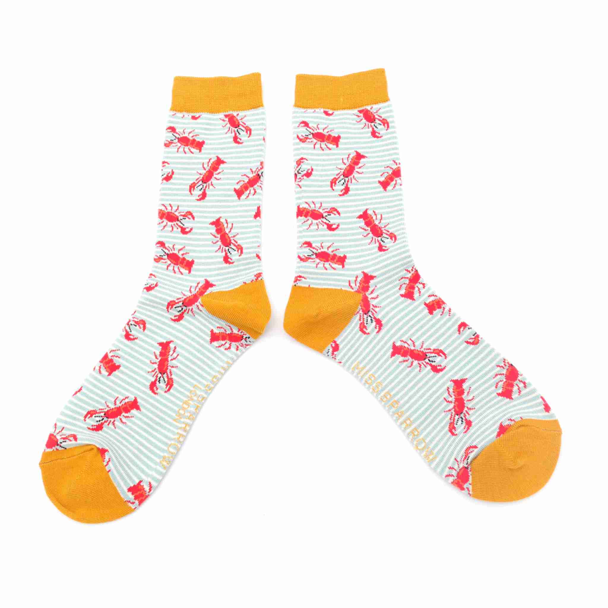 Lobster Socks | Miss Sparrow | Duck Egg