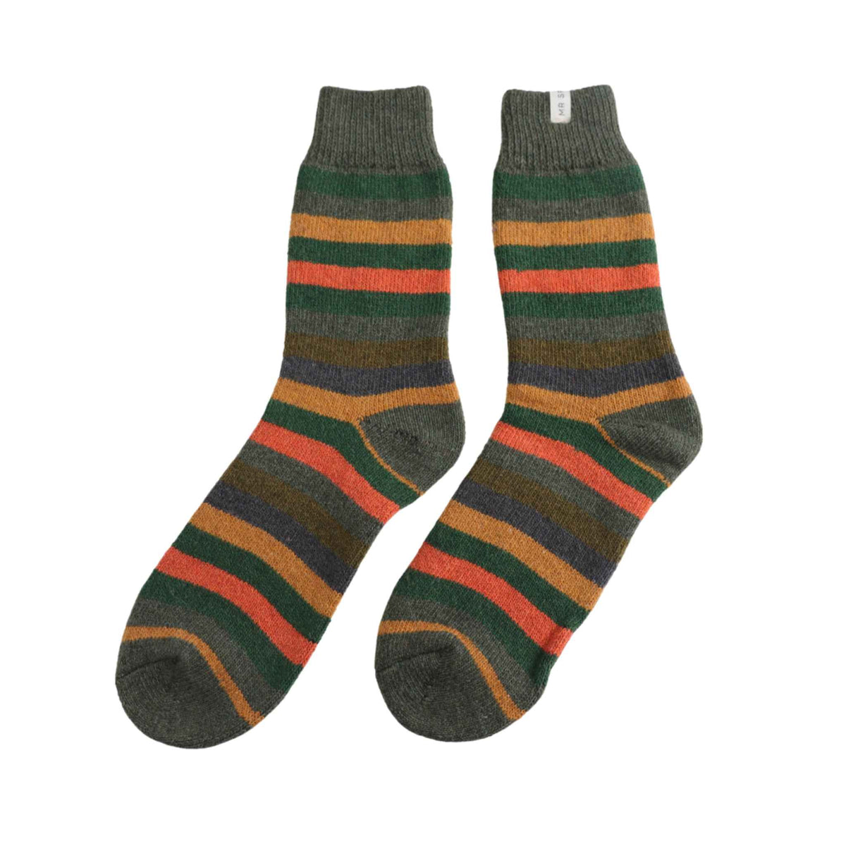 Men's Thick 'Striped' Socks | Olive