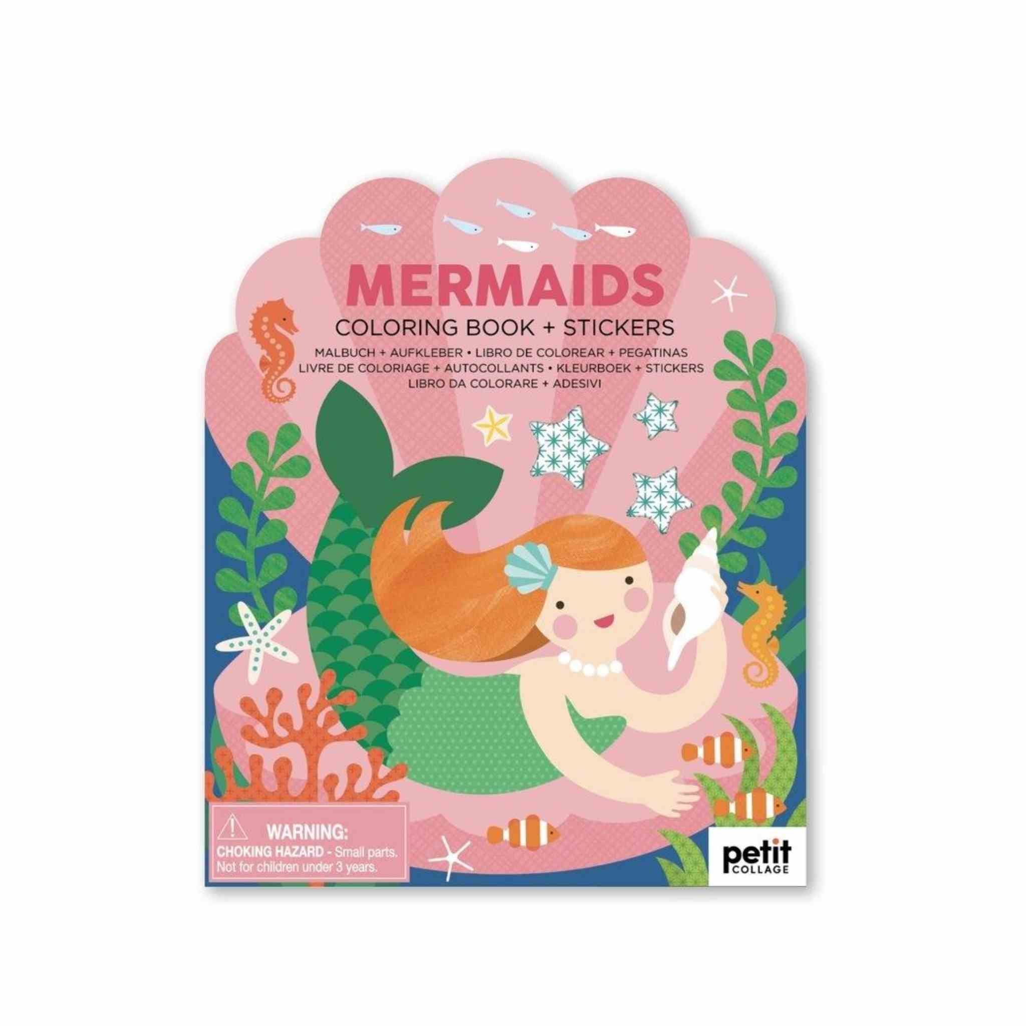 Mermaids Coloring Book & Stickers