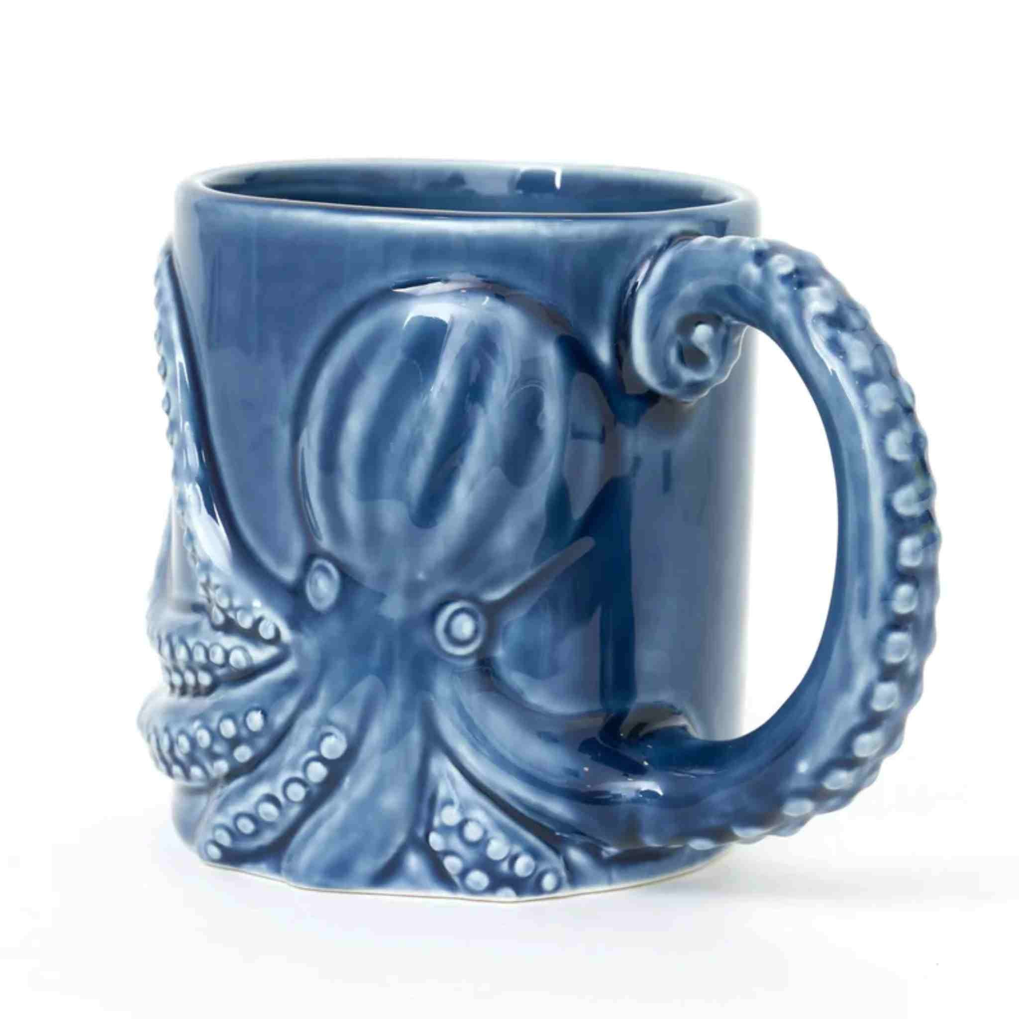 Blue Octopus Ceramic Mug