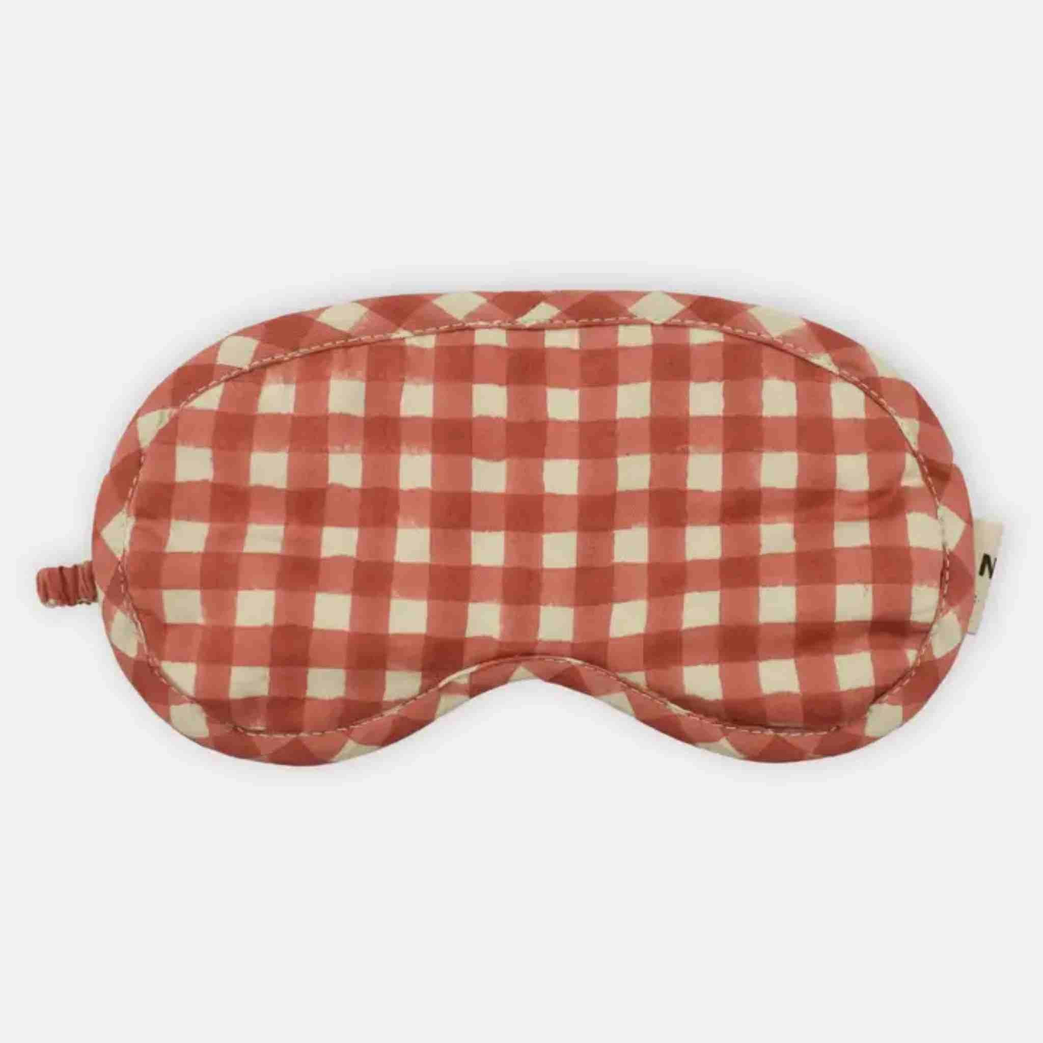 Organic Cotton Eye Mask | Gingham Ginger