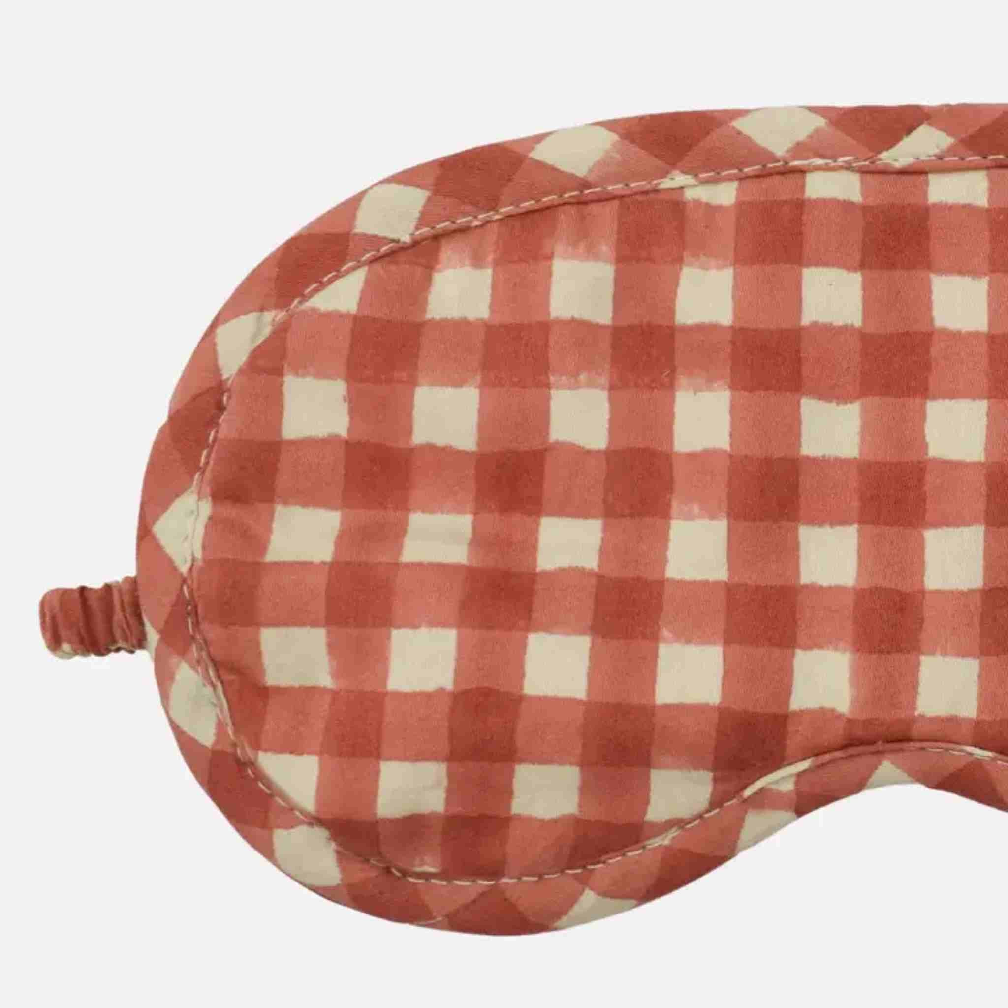 Organic Cotton Eye Mask | Gingham Ginger