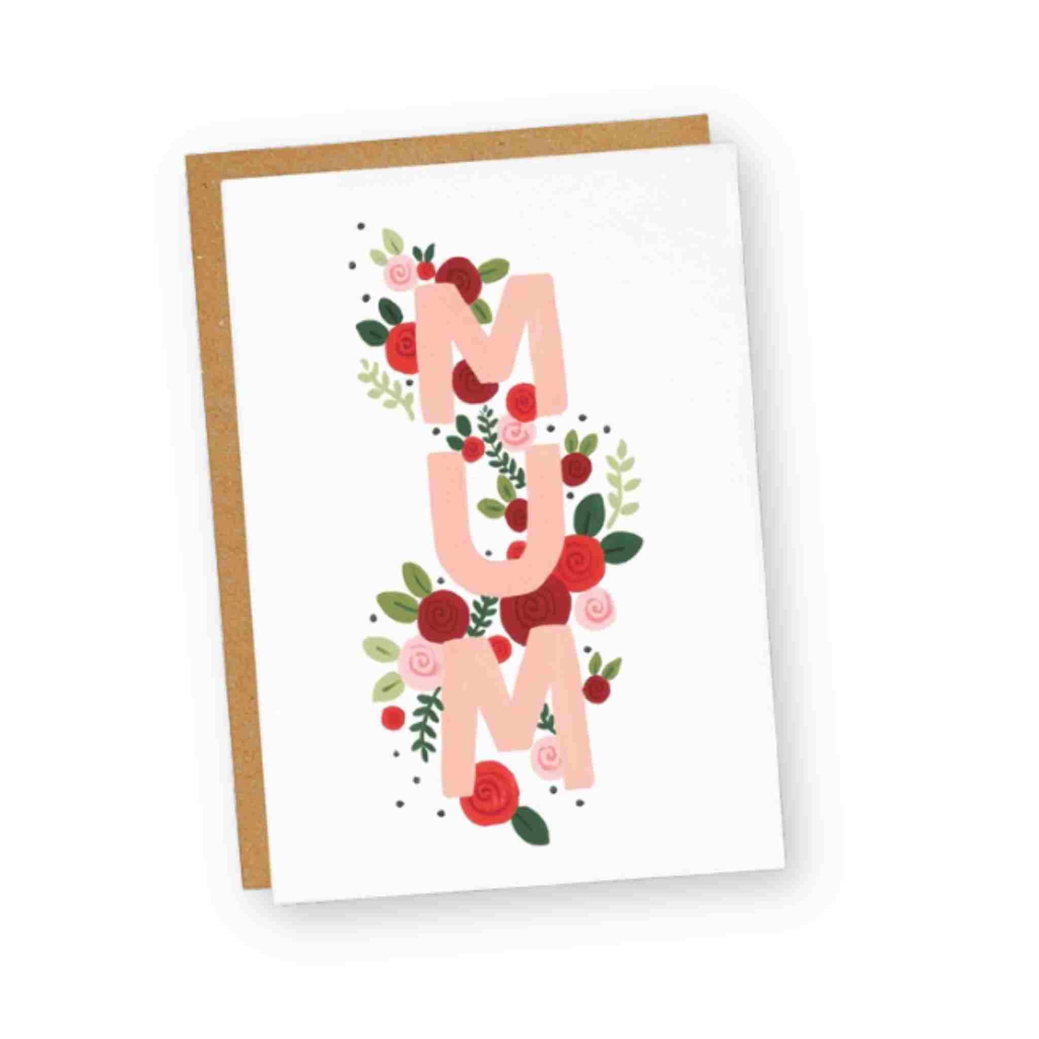 Pink Pretty Floral MUM Card