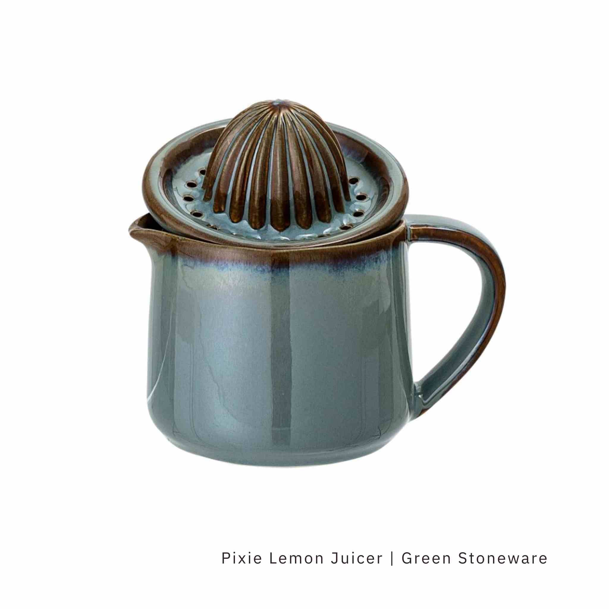 Pixie Lemon Juicer | Green Stoneware
