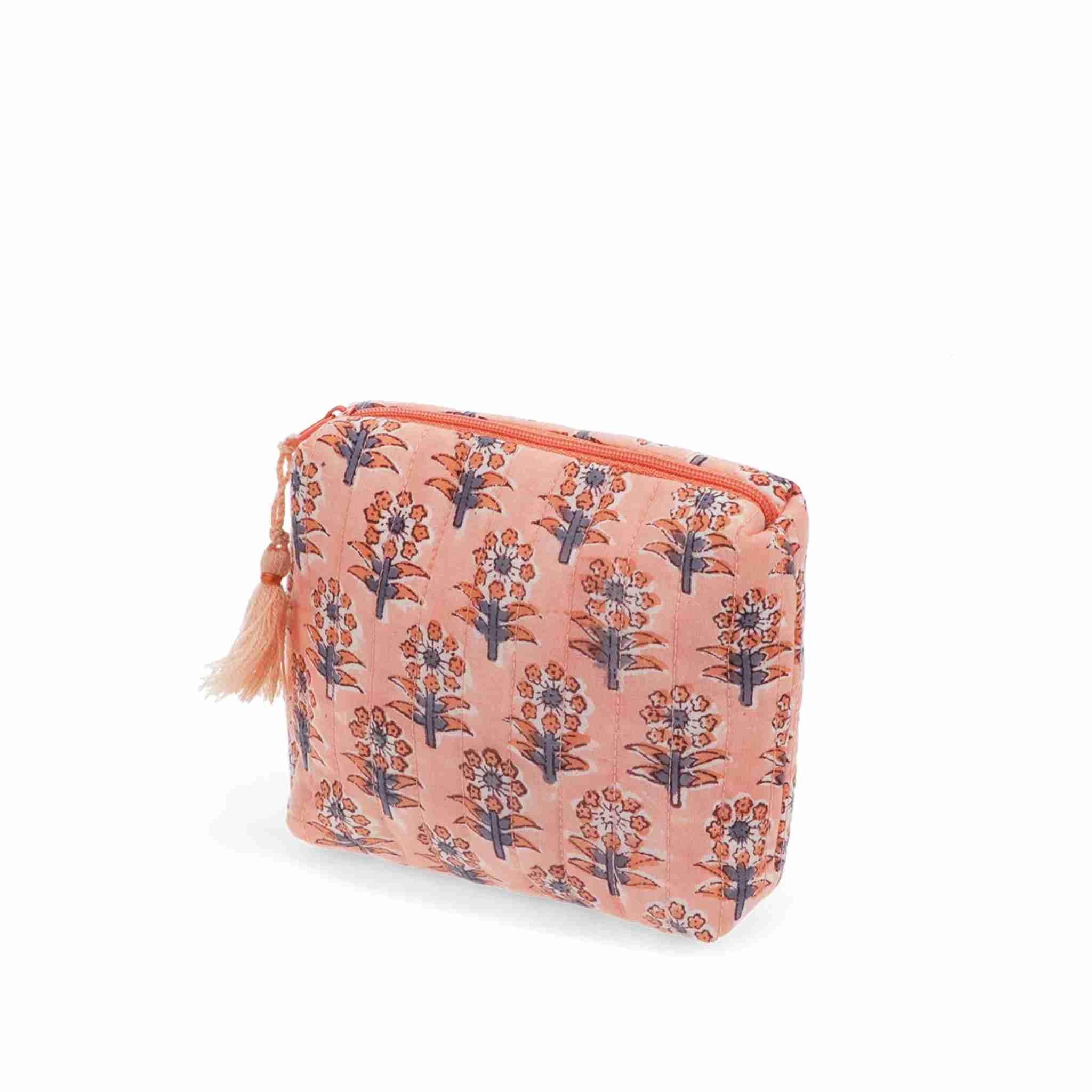 Quilted Makeup Bag | Pink Shanaya