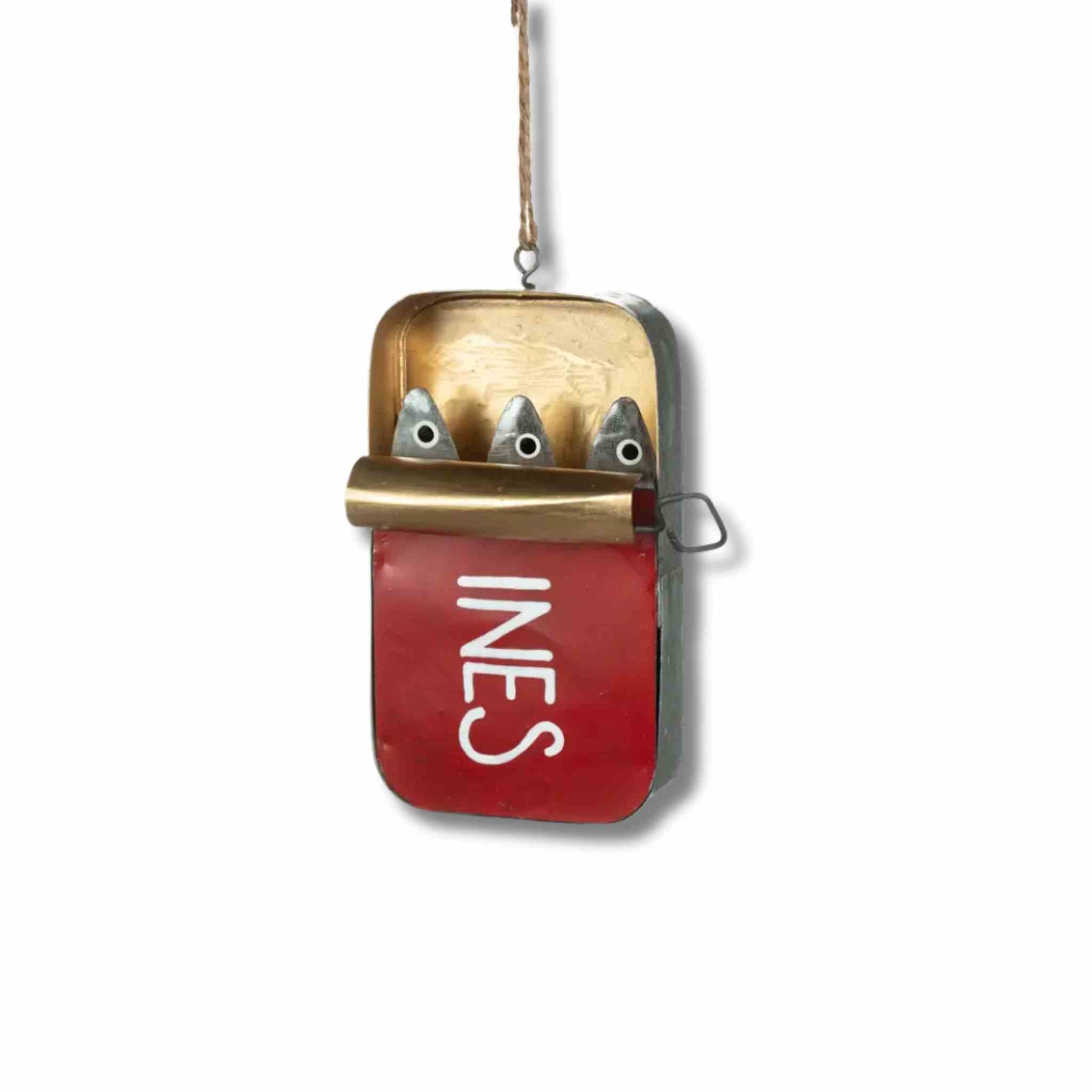 Red Tin of Sardines Hanging Decoration | Large