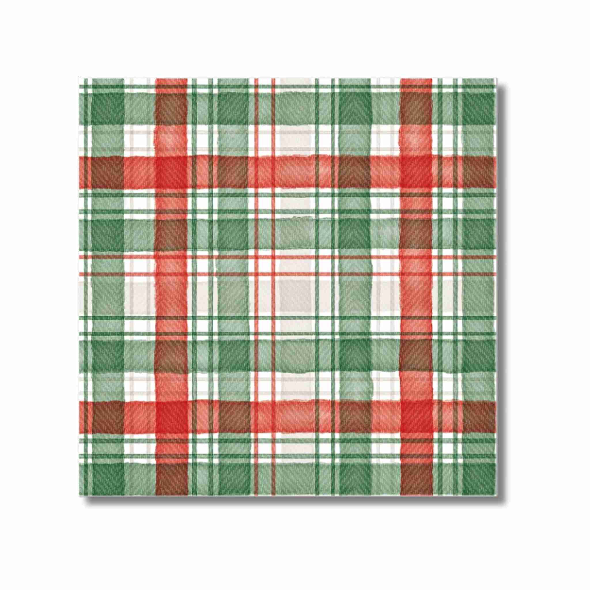 Red & Gingham Paper Napkins | Pack of 20