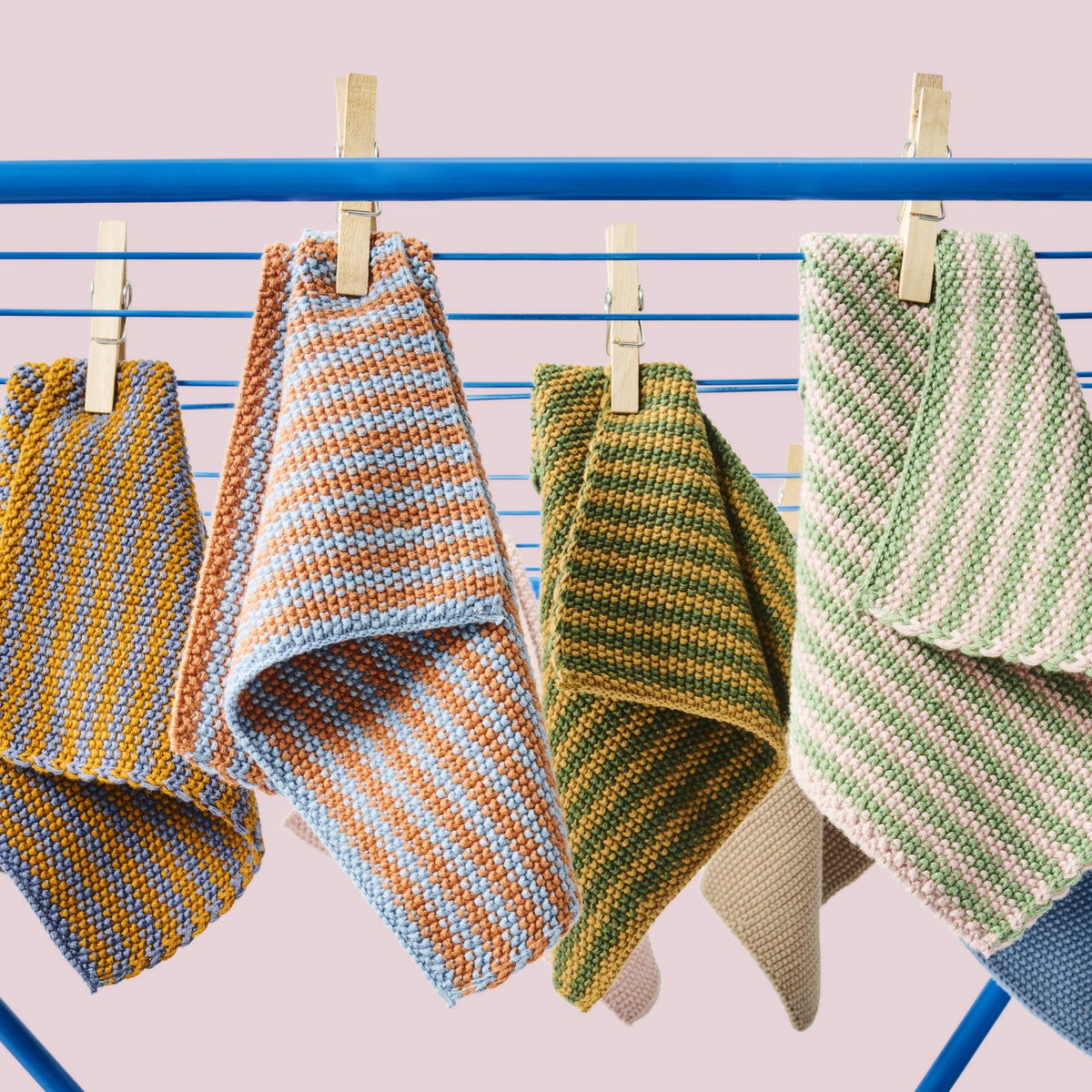Reusable Knitted Dish / Wash Cloth | Striped
