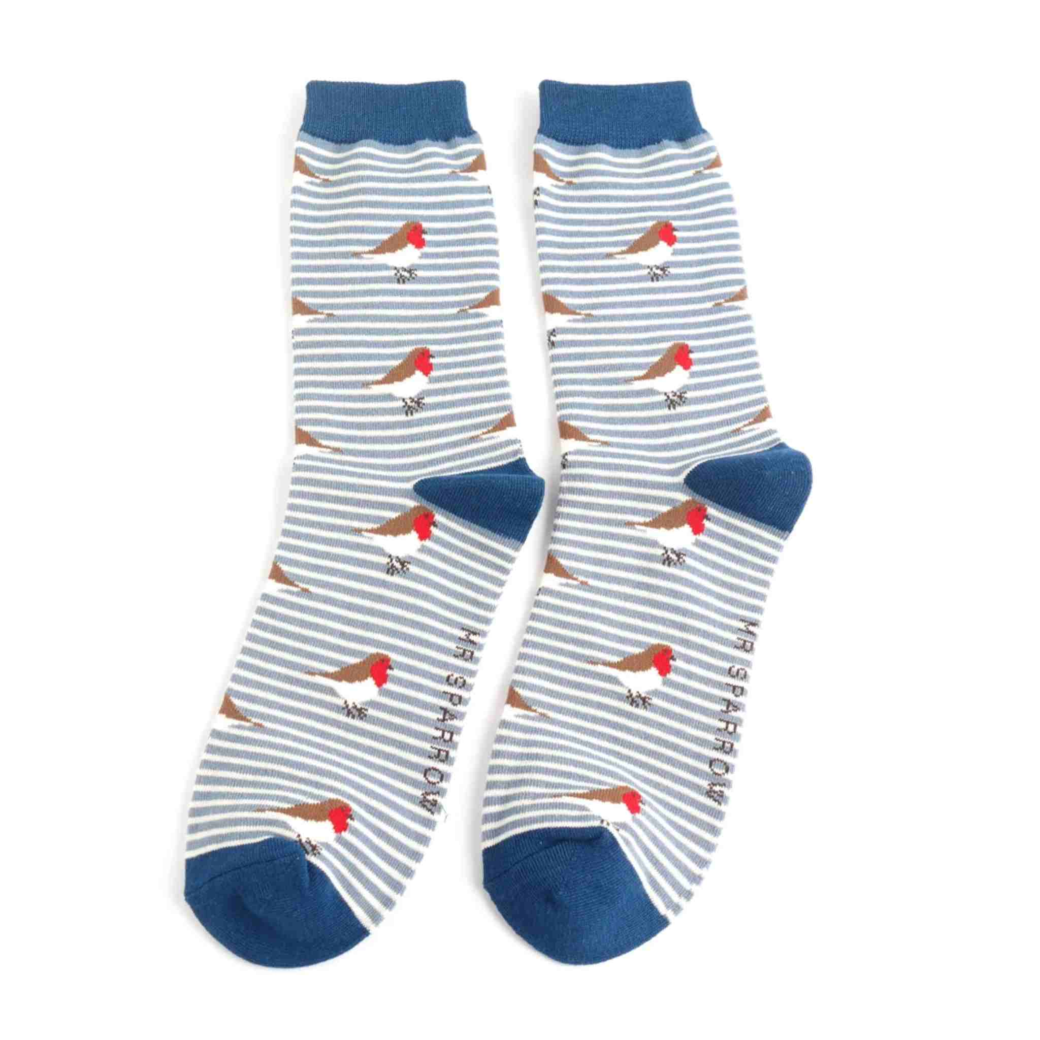 Festive Christmas Robin Socks | (Men)